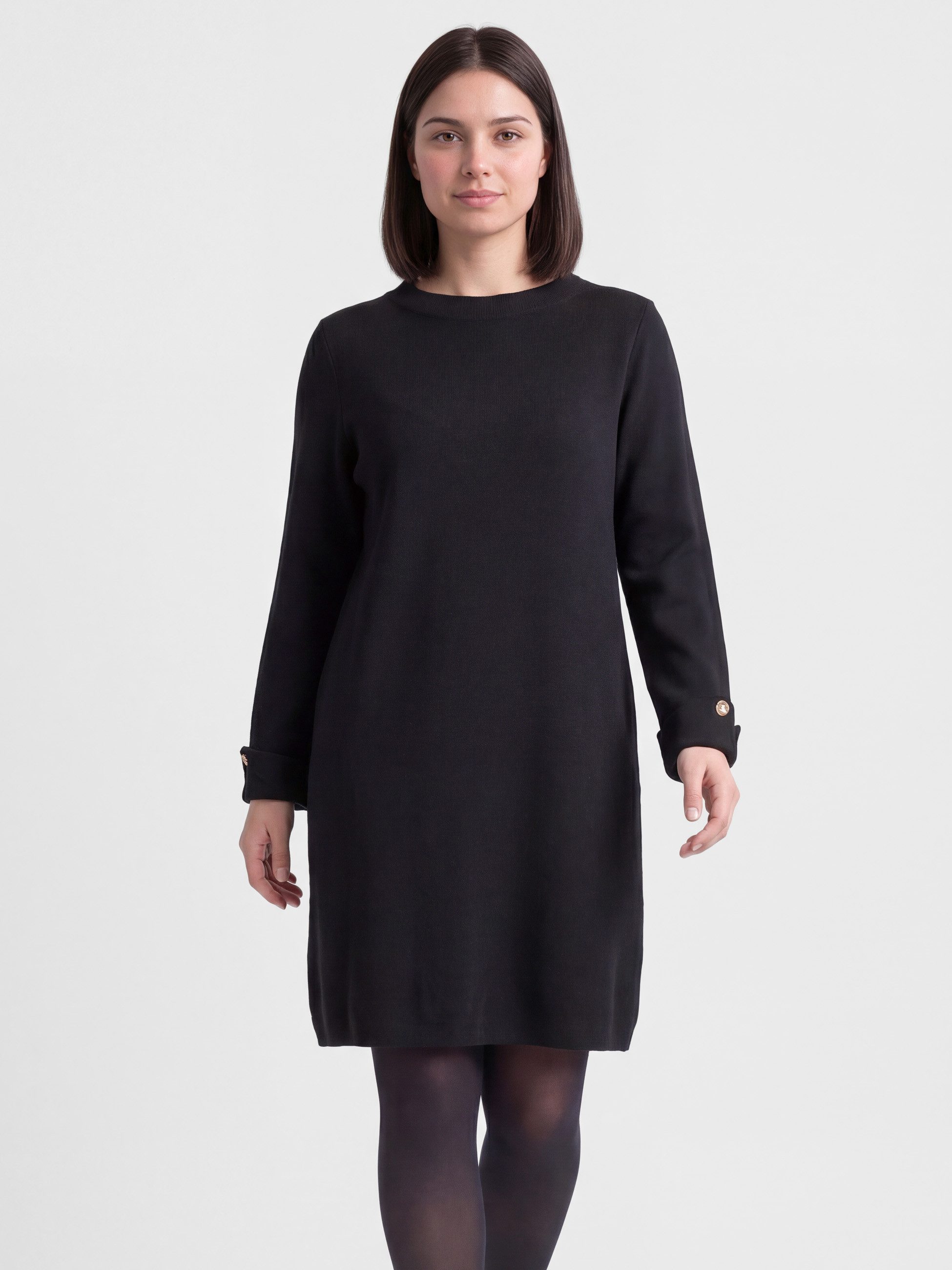 Strickkleid Feinstrickkleid gerader Schnitt