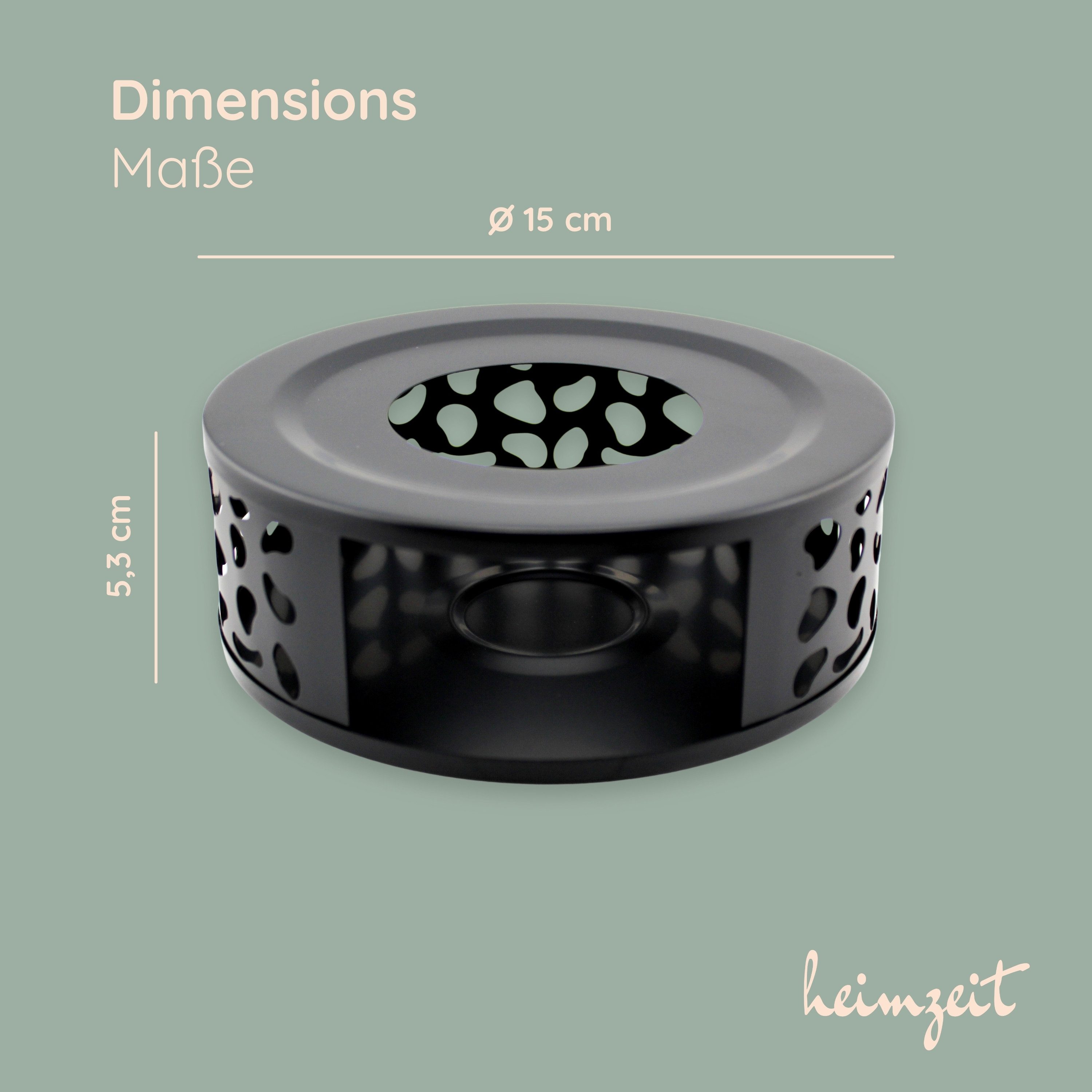 heimzeit Stövchen heimzeit Stövchen mit Teelichthalter Edelstahl, (Set), Teewärmer für Teekannen und Kaffeekannen