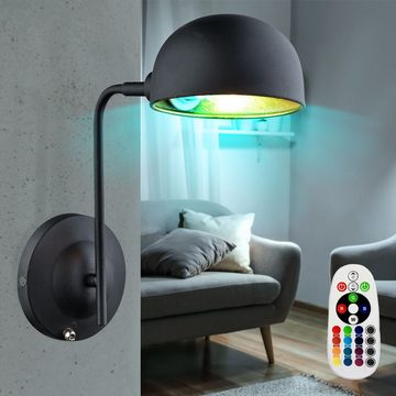 etc-shop LED Wandleuchte, Leuchtmittel inklusive, Warmweiß, Farbwechsel, Wand Lampe dimmbar Arbeits Zimmer Leuchte beweglich