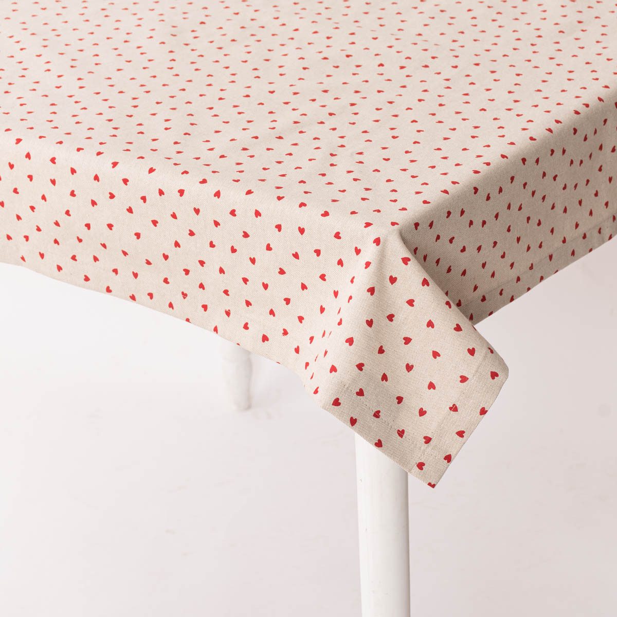SCHÖNER LEBEN. Tischdecke Tischdecke Little Love Heart natur rot div. Größe günstig online kaufen
