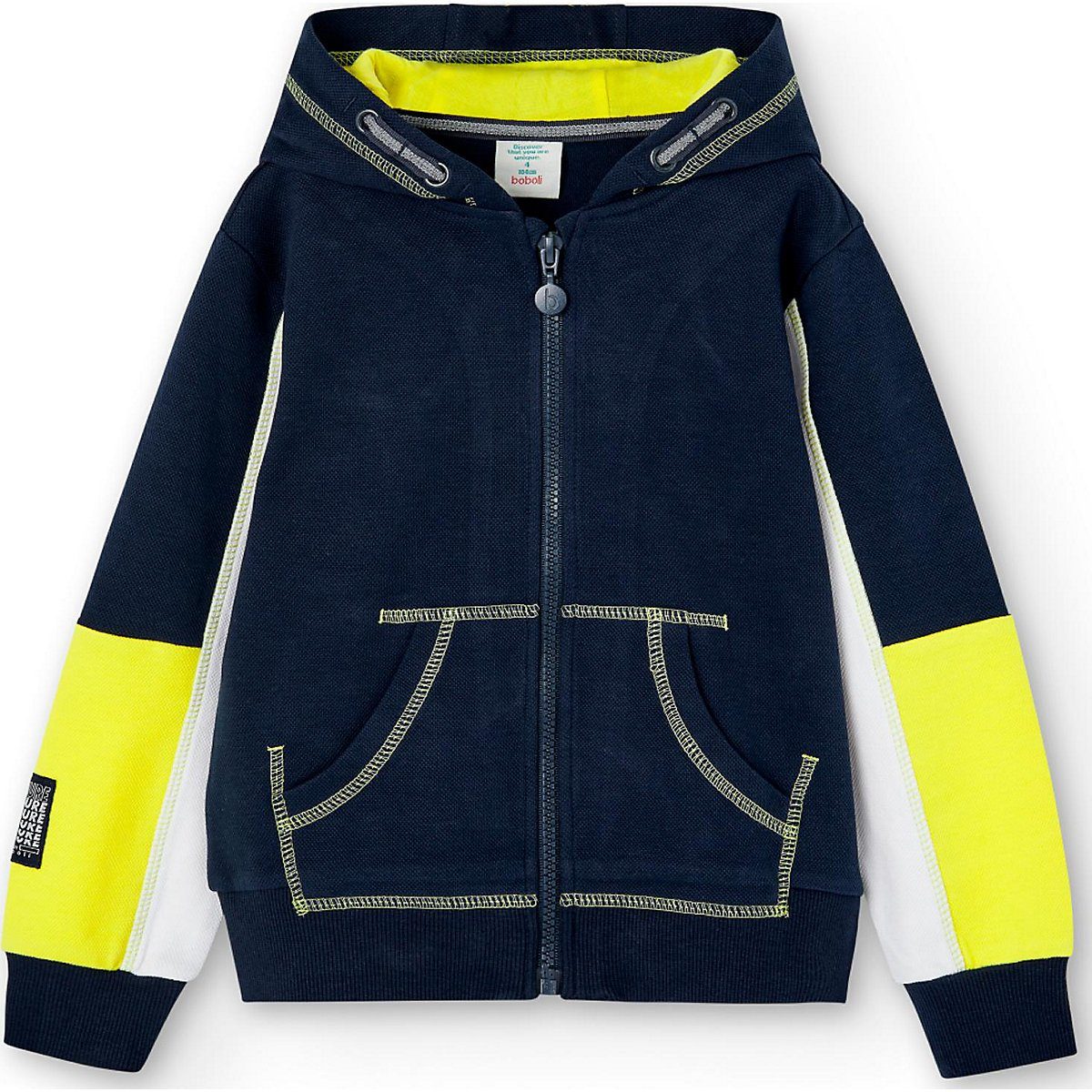 Sweatjacke Sweatjacke gute BÒBOLI für sehr Sweat-Verarbeitung Jungen,