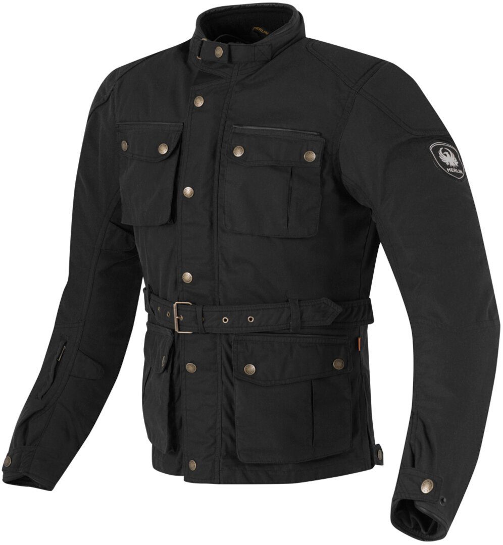 Merlin Motorradjacke Kurkbury Motorrad Wachsjacke herausnehmbares Innenfutter,wasserdicht