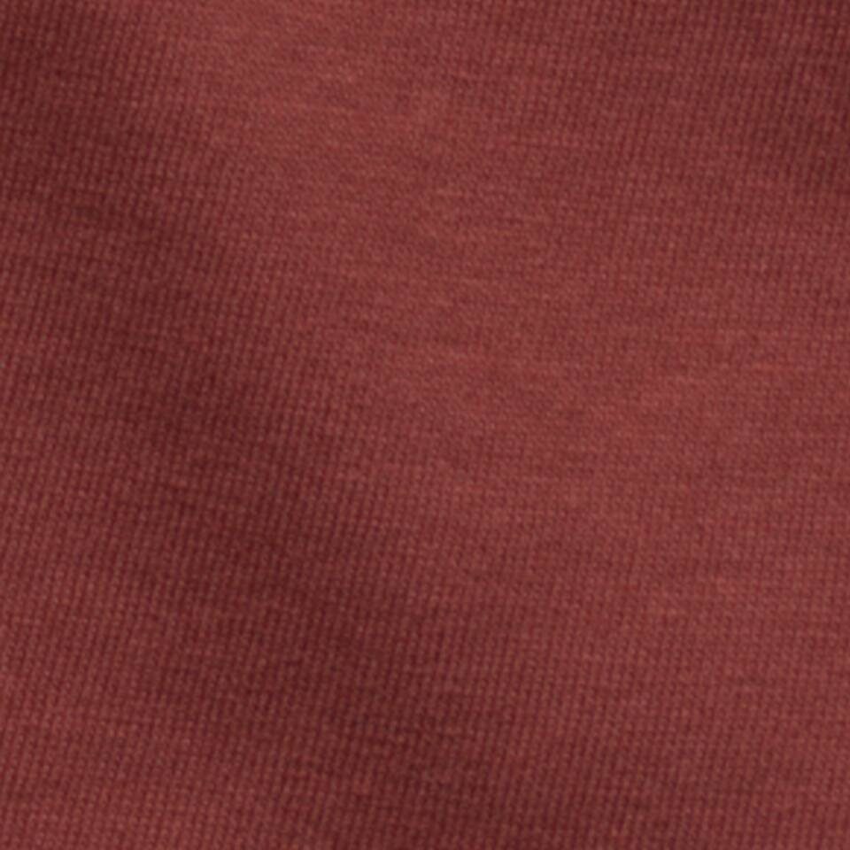 STREET ONE MEN Rundhalsshirt mit red Rundhalsausschnitt rusty