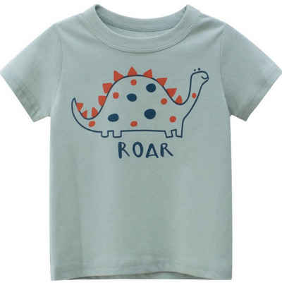 BiboBibo T-Shirt »Dino-B9« Kinder T-Shirt Baumwolle Oberteil für Jungen Dino Tier Muster Tops Kinder Kleidung