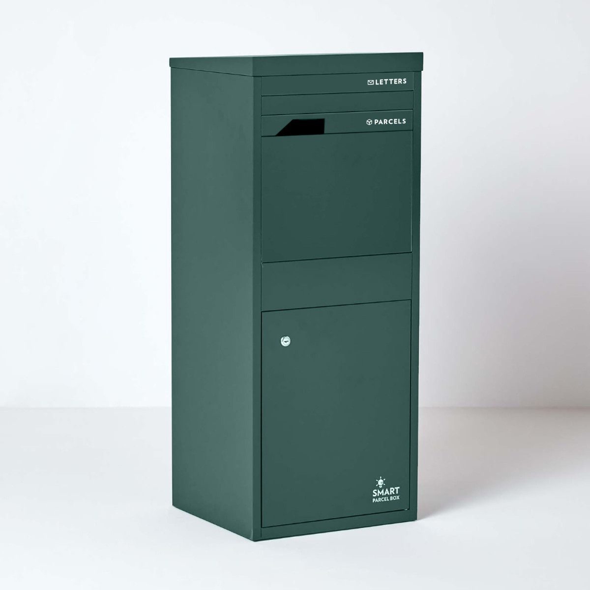 Smart Parcel Box Paketbriefkasten Großer Paketbriefkasten, Entnahme hinten & vorne, grün