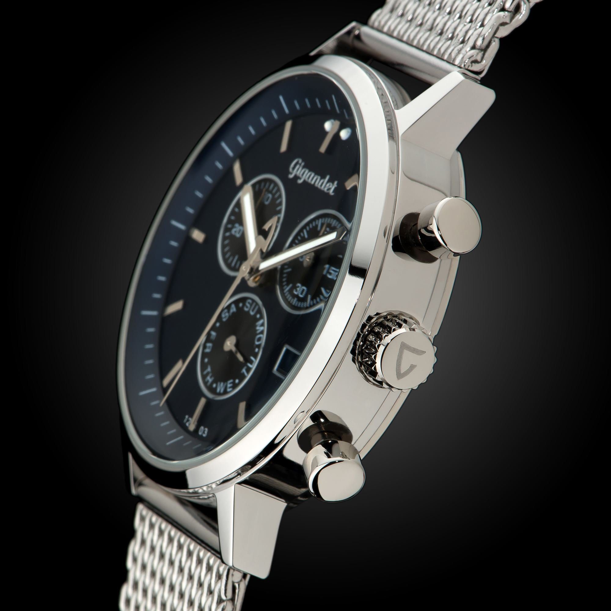 Gigandet und Datumsanzeige Classico, Chronograph Chronograph, Tag- Mineralglas,