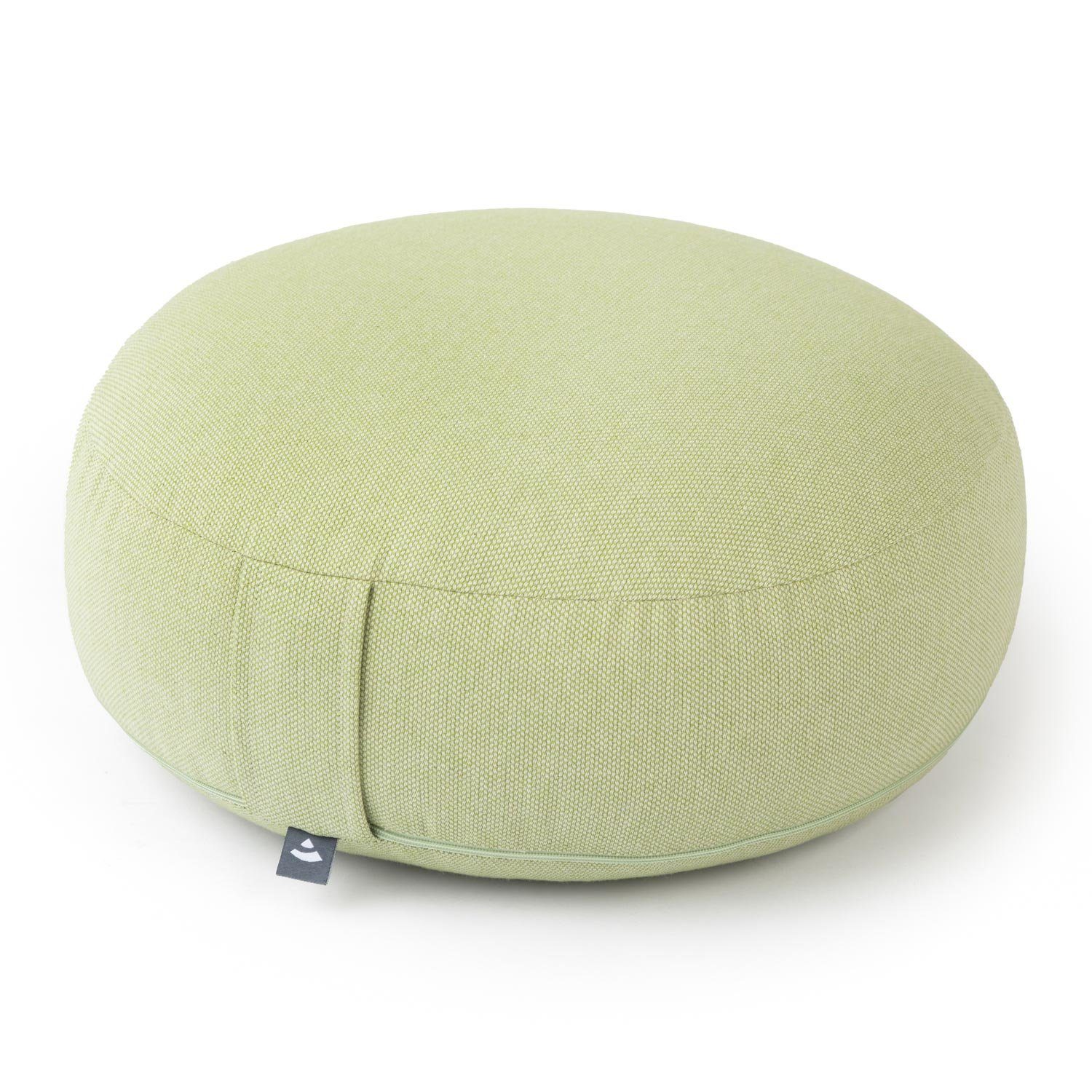 bodhi Meditationskissen BIG RONDO groß-flach Meditationskissen, CLASSIC dobby hellgrün