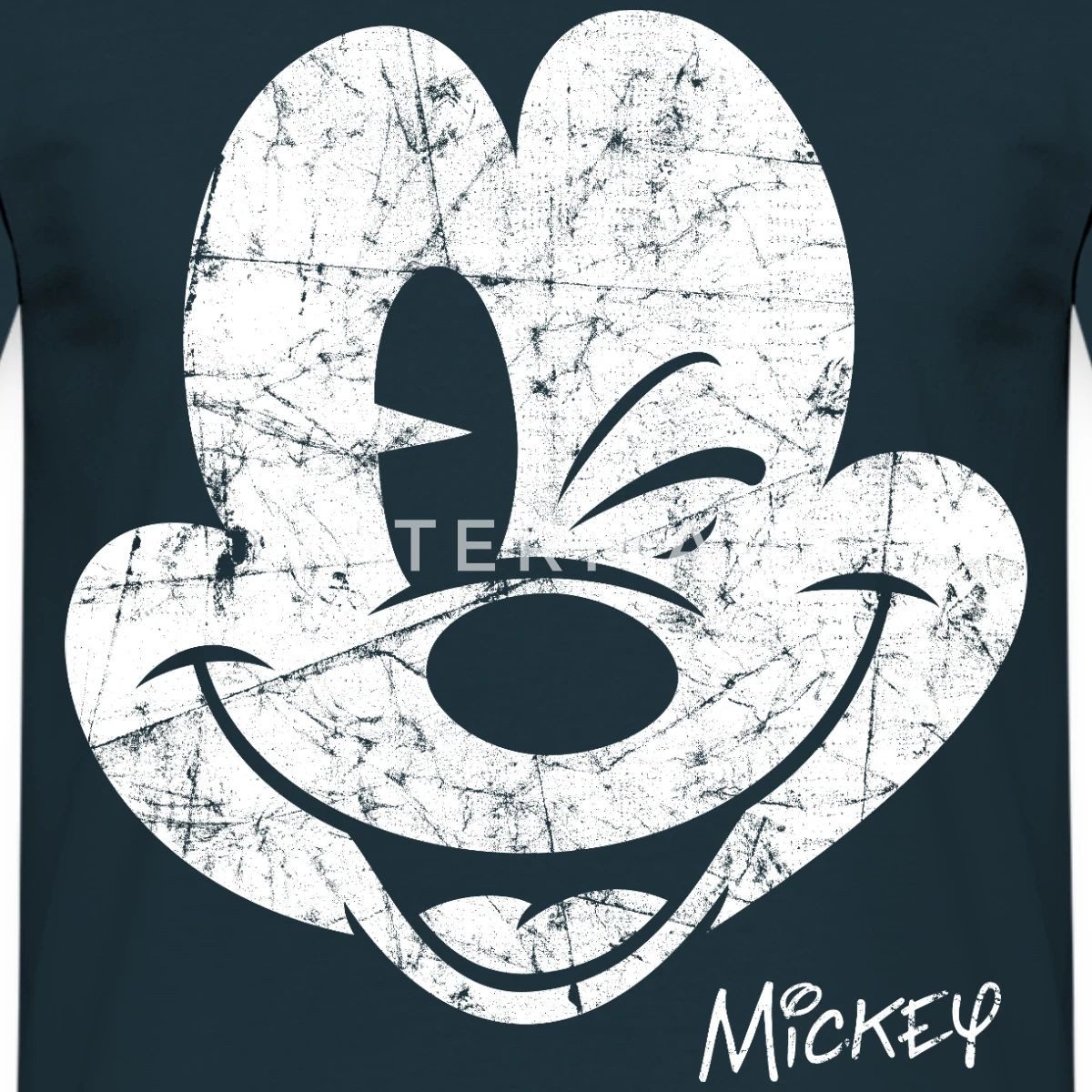 Spreadshirt T-Shirt Mickey & Minnie Retro Mickey Mouse Zwinkernd Männer T-Shirt (1-tlg)