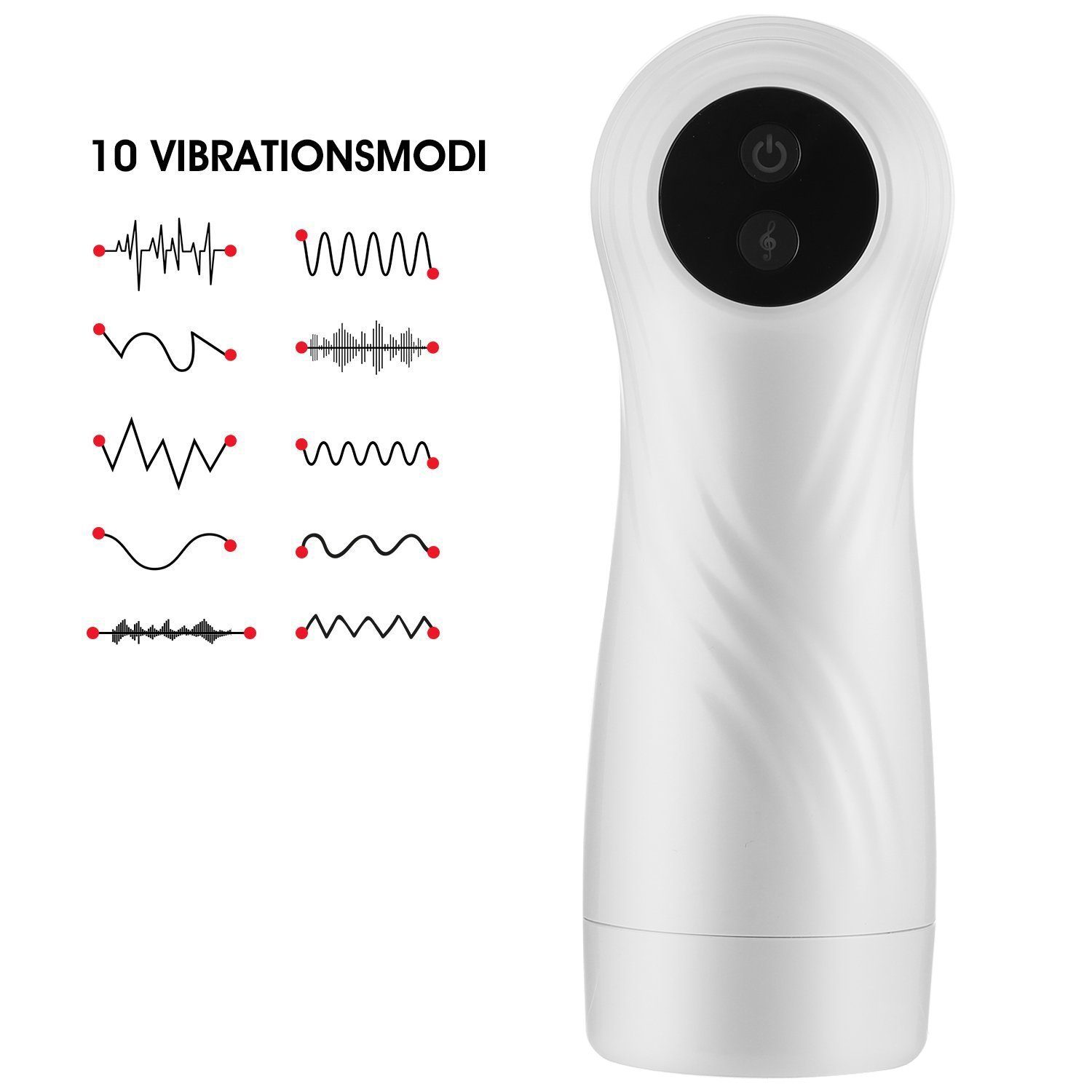 mit 10 Automatischer LETGOSPT Eichel-Masturbator Stimulator, Vibrationsmodi