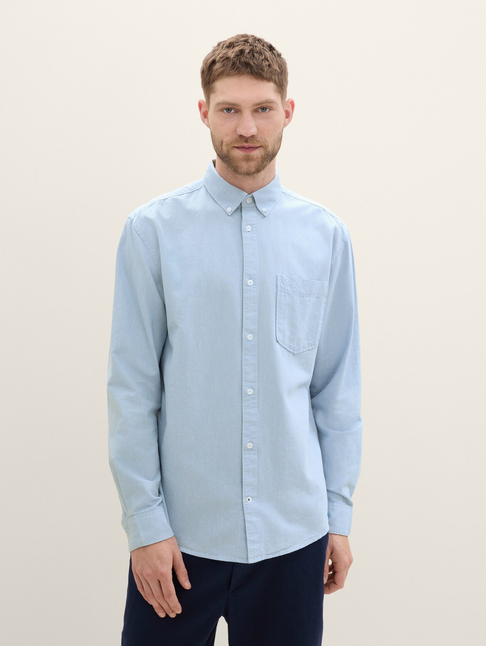 TOM TAILOR Langarmhemd Blusen & Shirts Regular Fit Hemd mit Brusttasche günstig online kaufen
