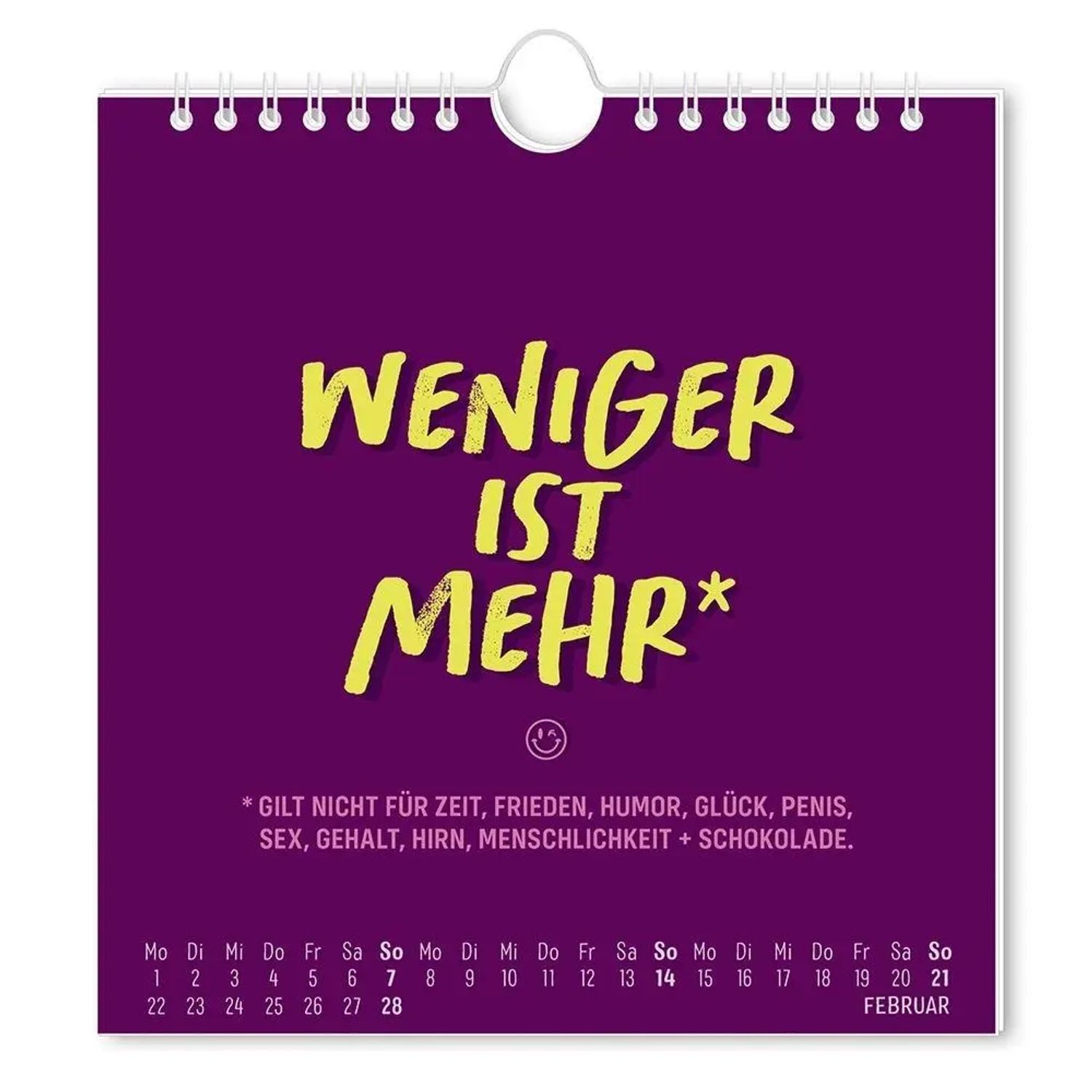 Grafik Werkstatt Wandkalender Postkartenkalender 2027 'Nen Scheiß muss ich!