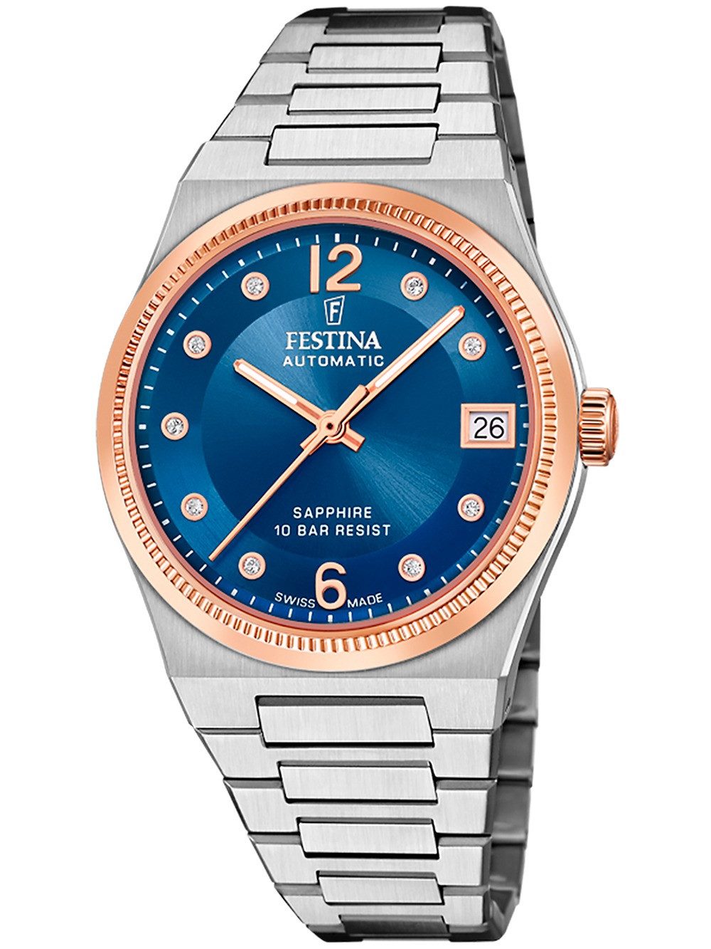 Automatikuhr Festina F20031/2 Damenuhr Swiss Made Rivé Automatik 35mm 10ATM Festina F20031/2 Damenuhr Swiss Made Rivé Automatik 35mm 10ATM