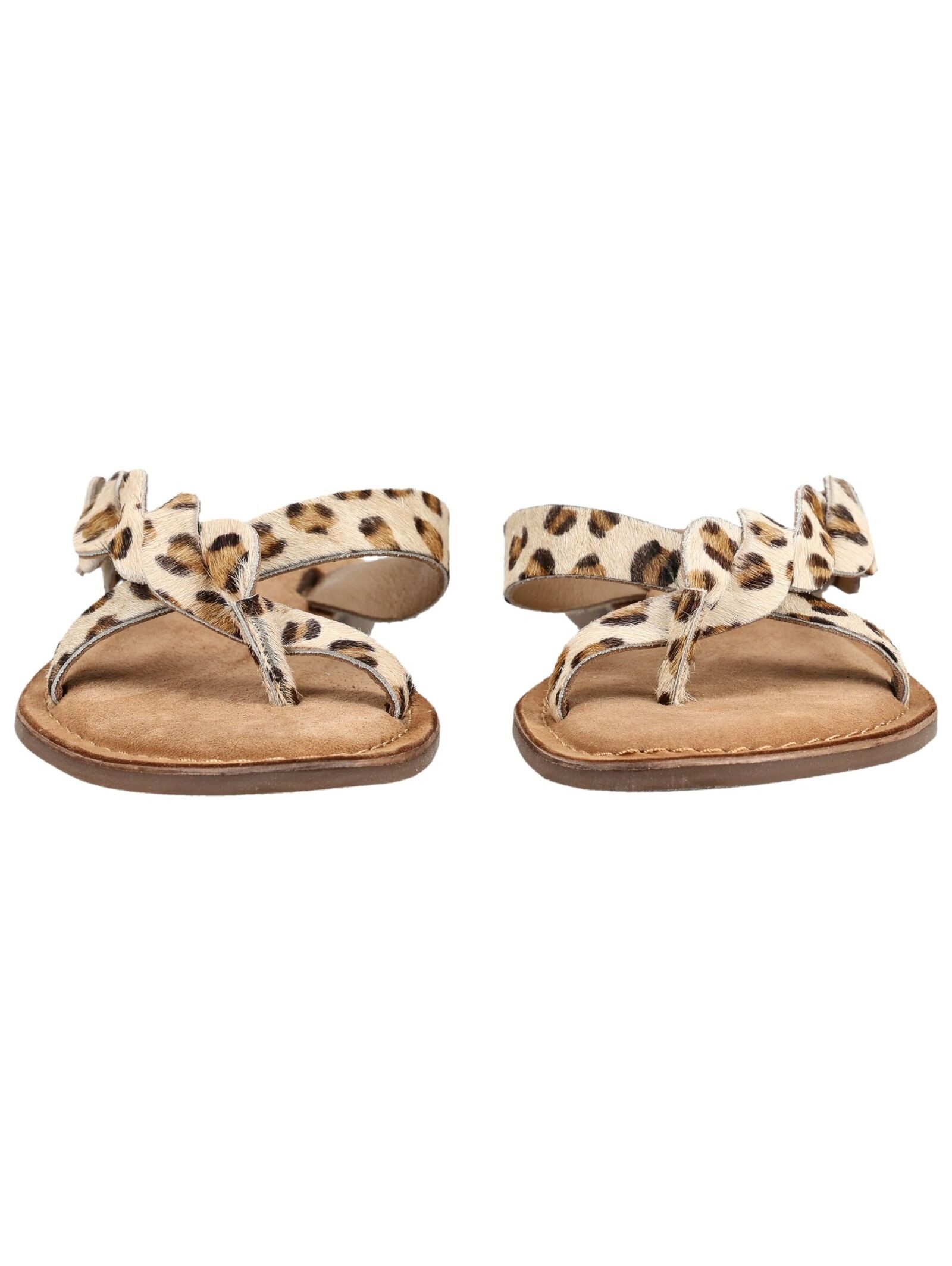 Lazamani Lazamani Pantoletten Leder/Textil Zehentrenner