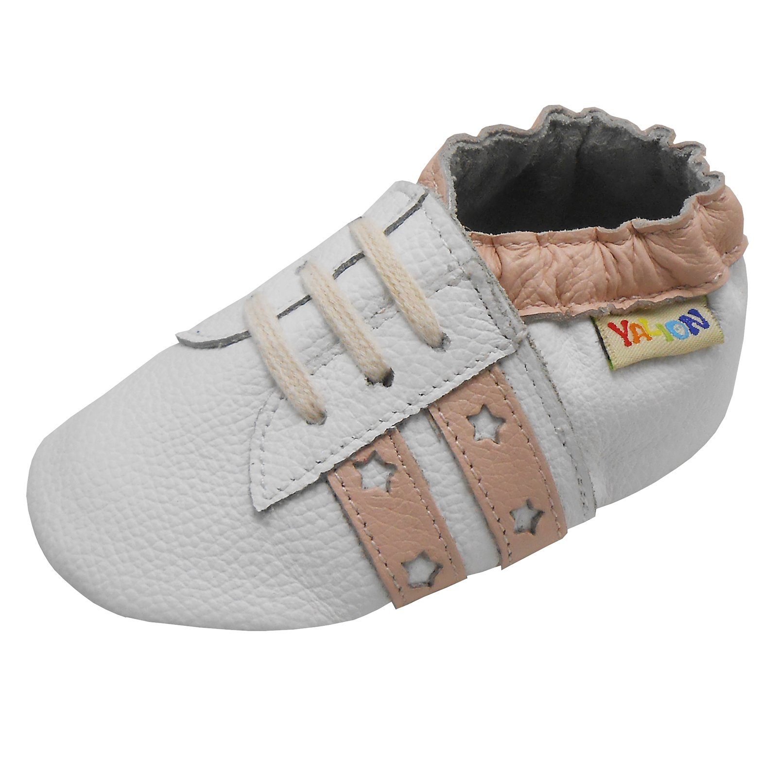 Yalion Yalion Baby Leder Lauflernschuhe Krabbelschuhe Rosa Elastisch Krabbelschuh elastisch