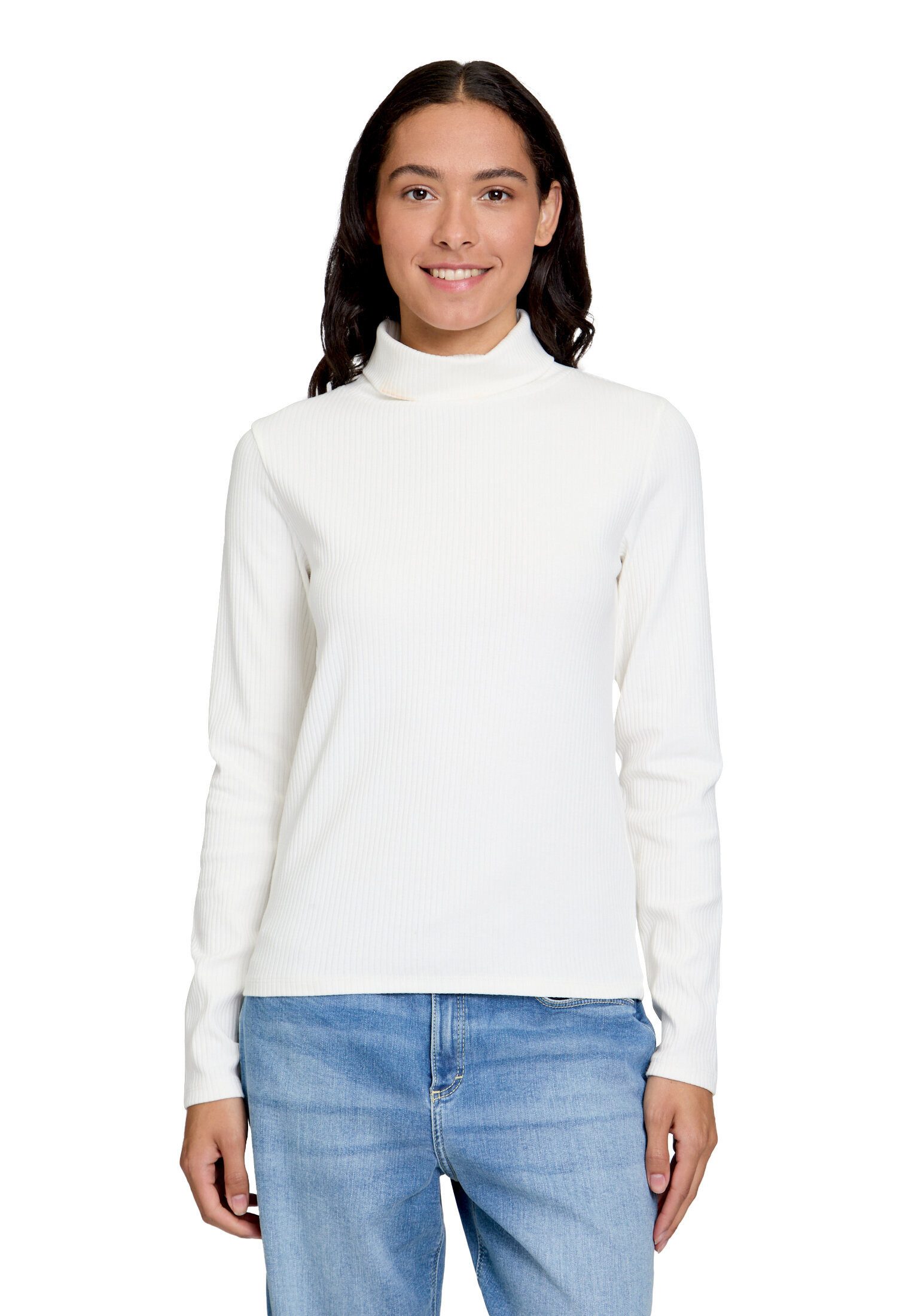 Cartoon Kurzarmshirt Damen mit Kragen (1-tlg)