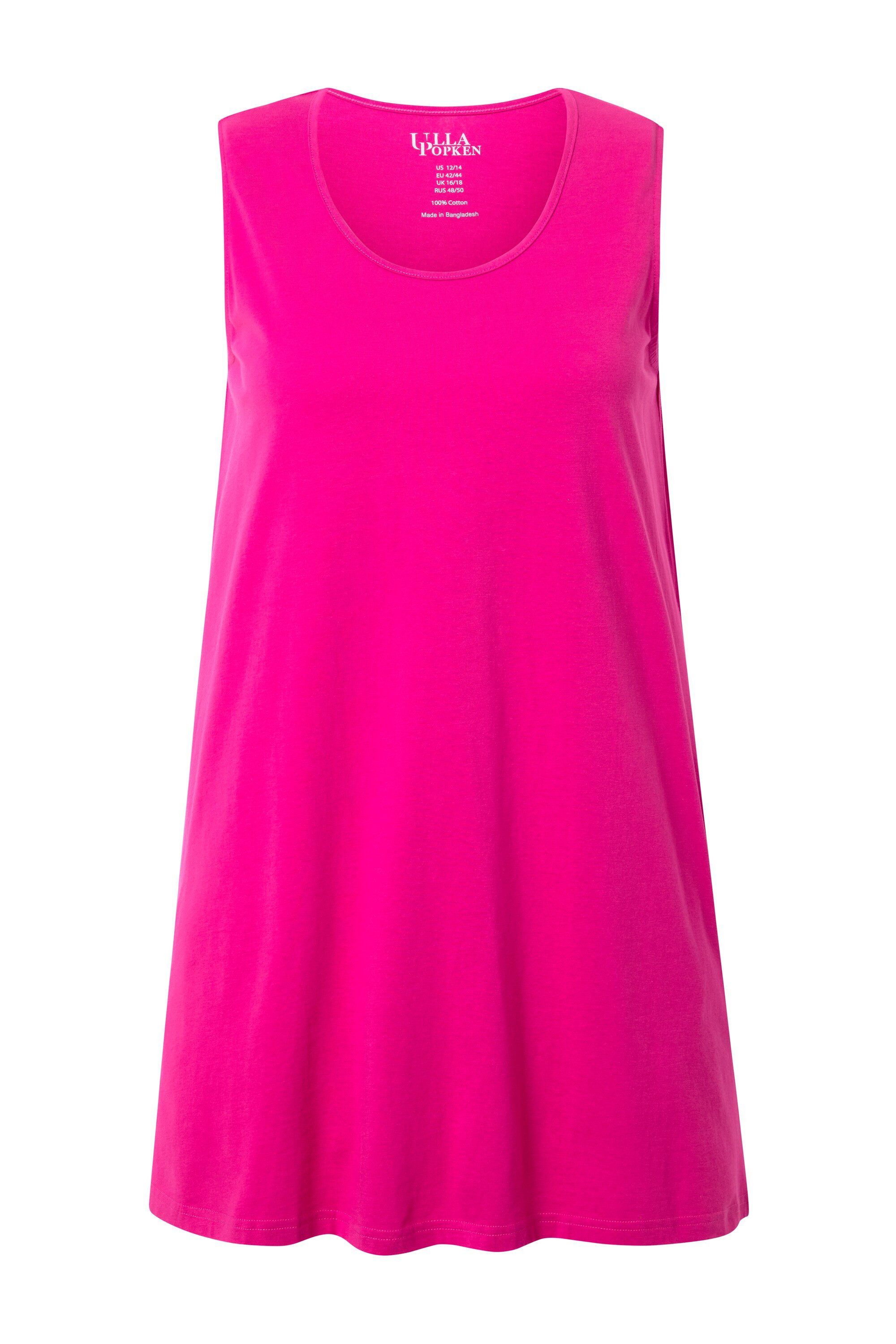 Ulla Popken Longtop Top A-Linie Rundhalsausschnitt günstig online kaufen
