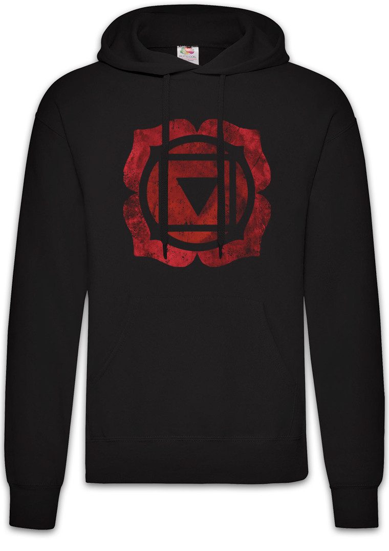 Hoodie Chakra Muladhara Root Herren Hoodie Wurzelchakra Vier Blätter Mystik