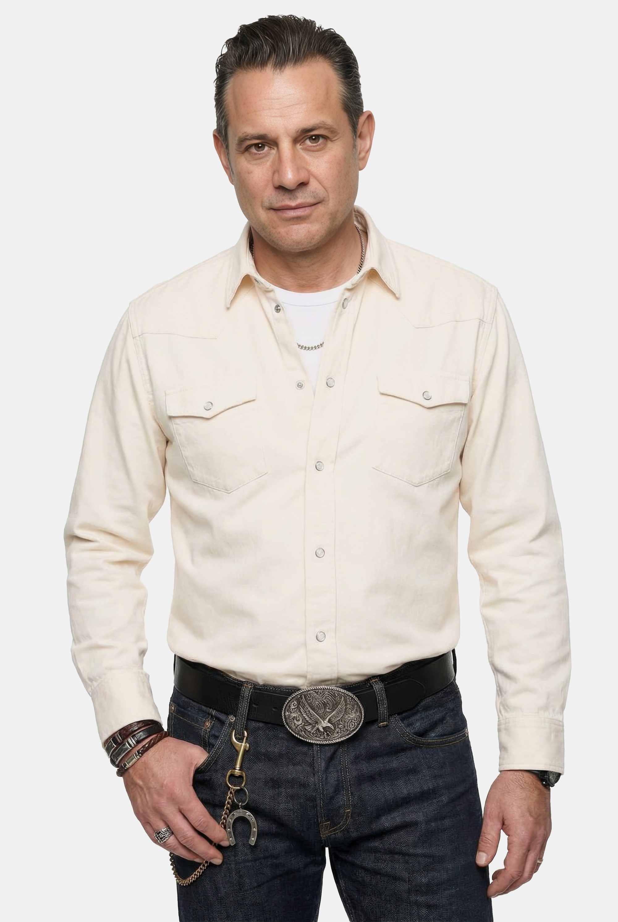 Businesshemd Jeanshemd Langarm Kentkragen Modern Fit