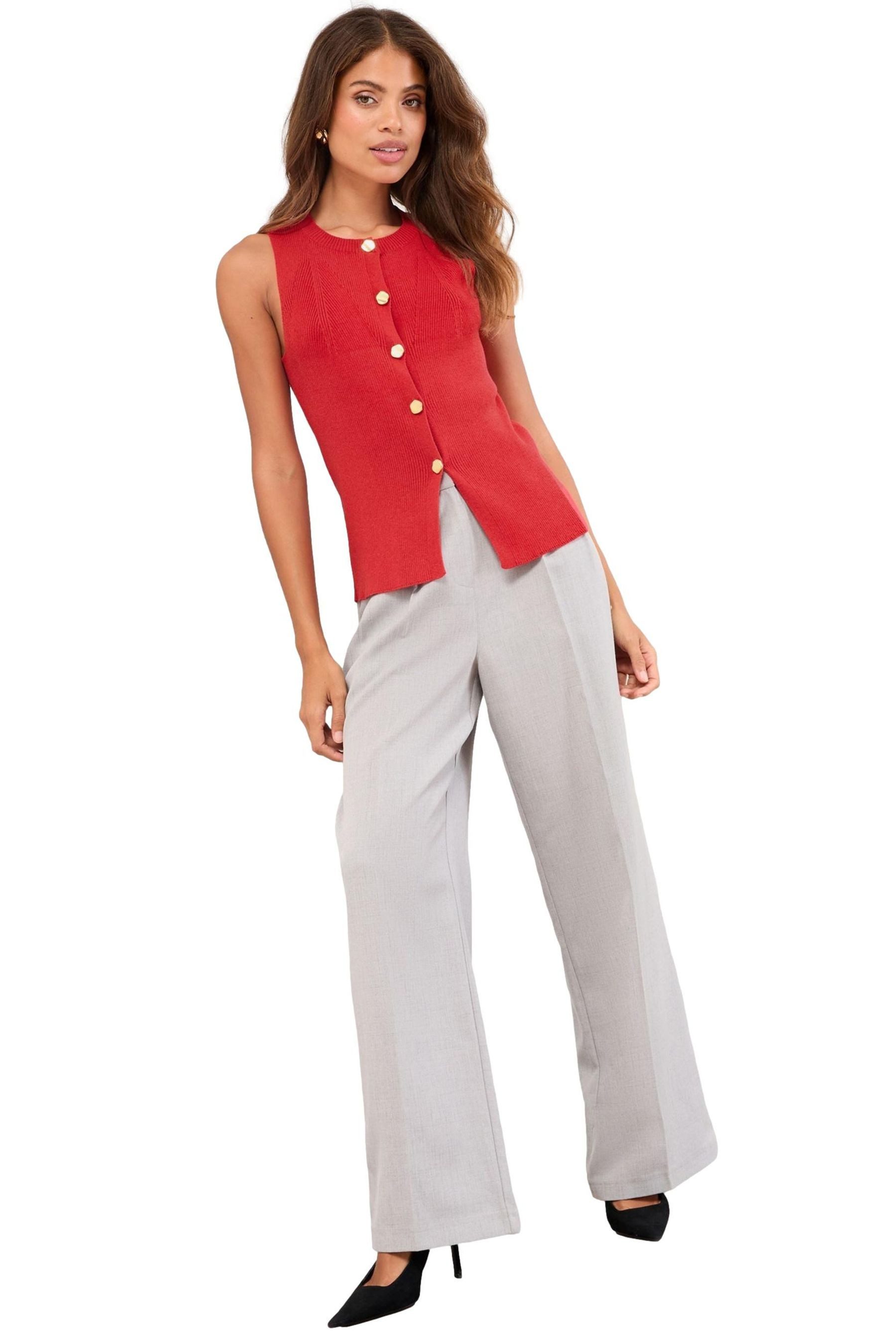 LIPSY Anzugweste Lipsy Lange gestrickte Weste, Regular (1-tlg)