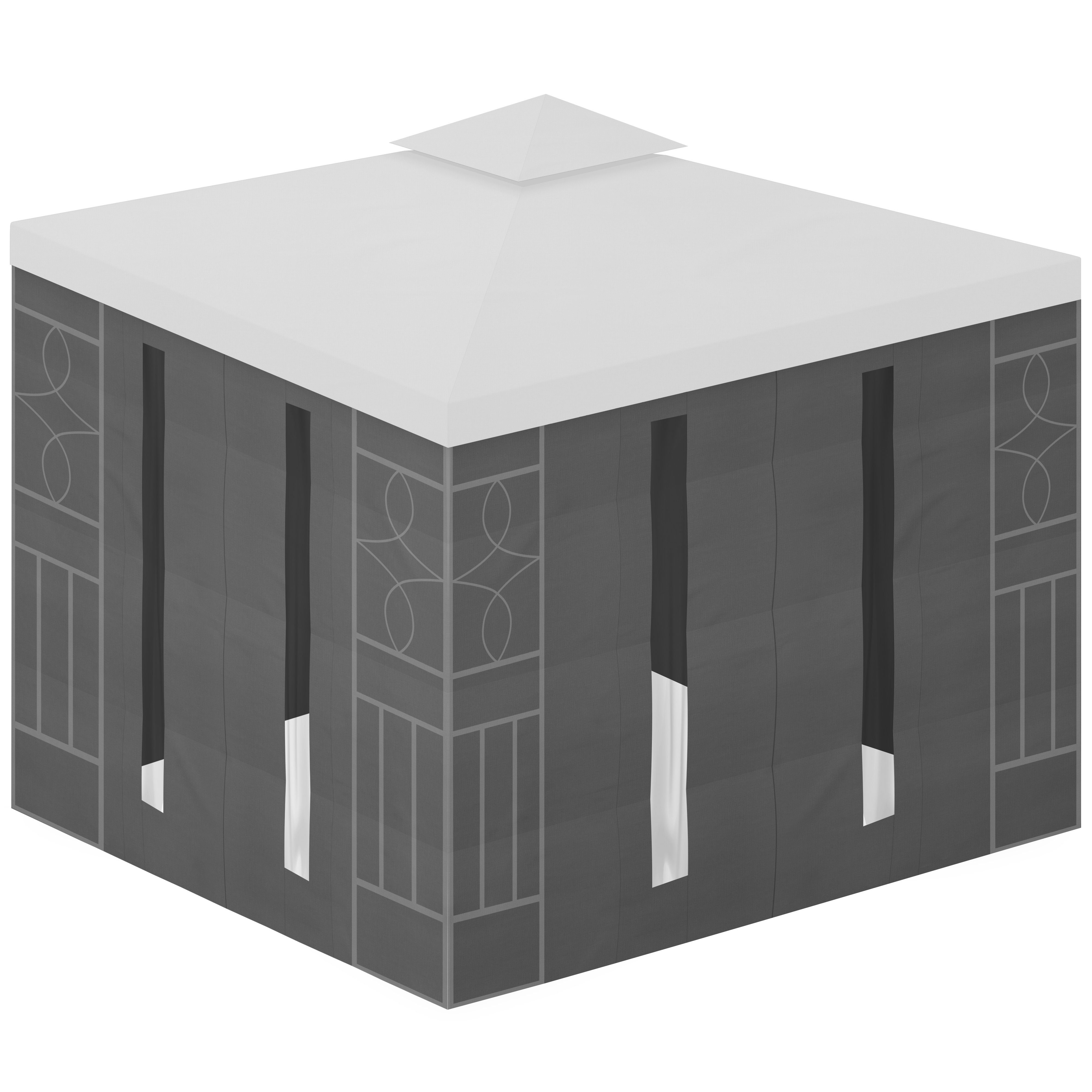 habeig Pavillonseitenteil Pavillon Seiten mit Fenster & Reißverschluß an je günstig online kaufen