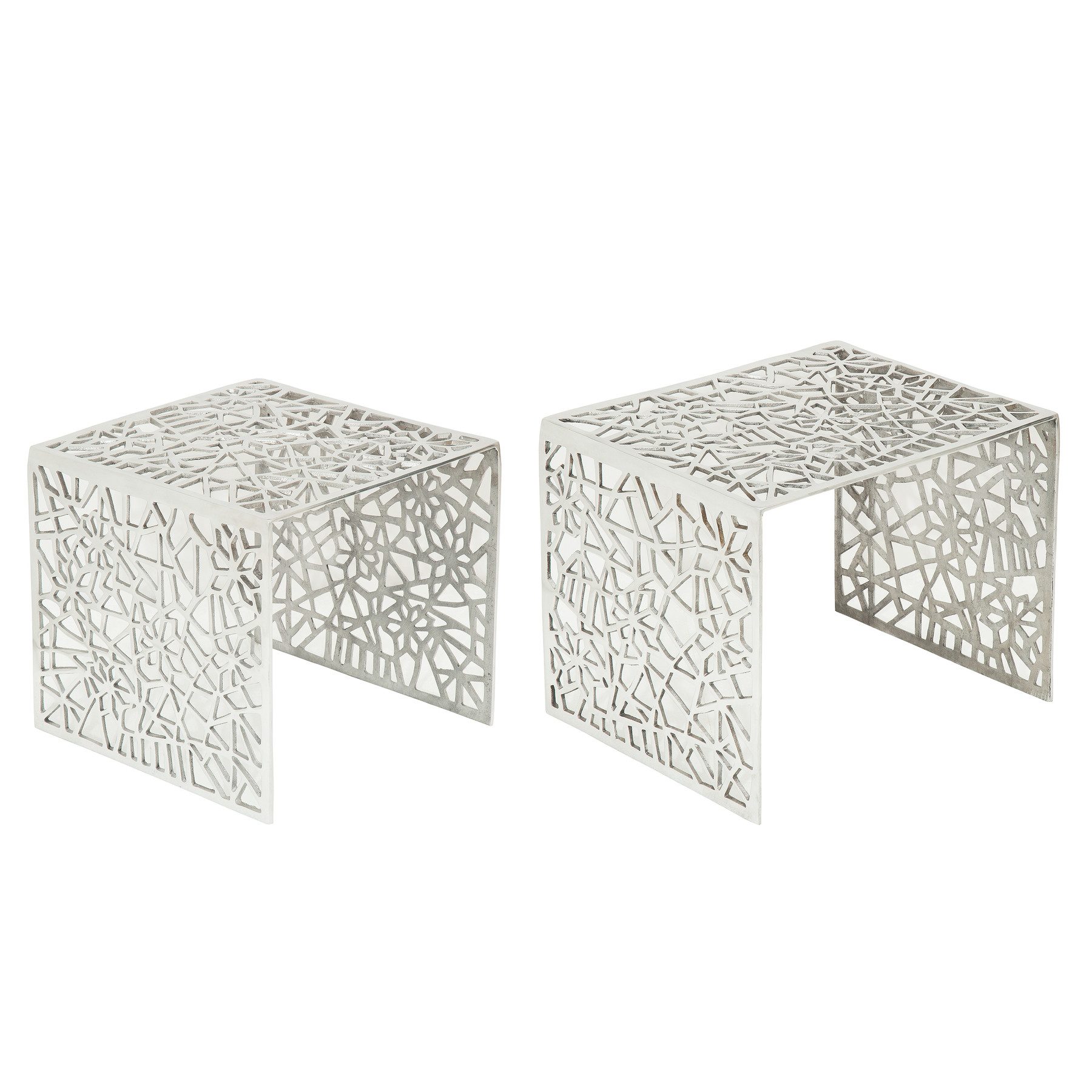 riess-ambiente Couchtisch ABSTRACT 49cm silber (Set, 2-St), Wohnzimmer · Me günstig online kaufen