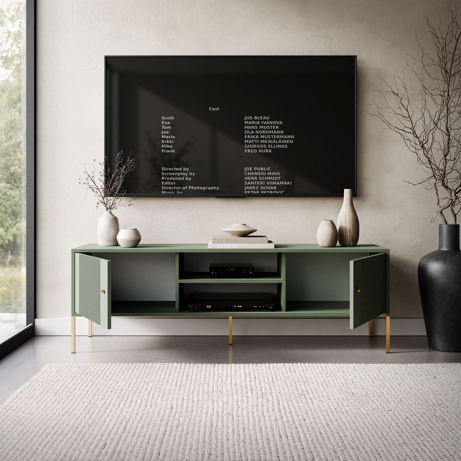 Lookway TV-Schrank VIVALDI mit geriffelten Fronten