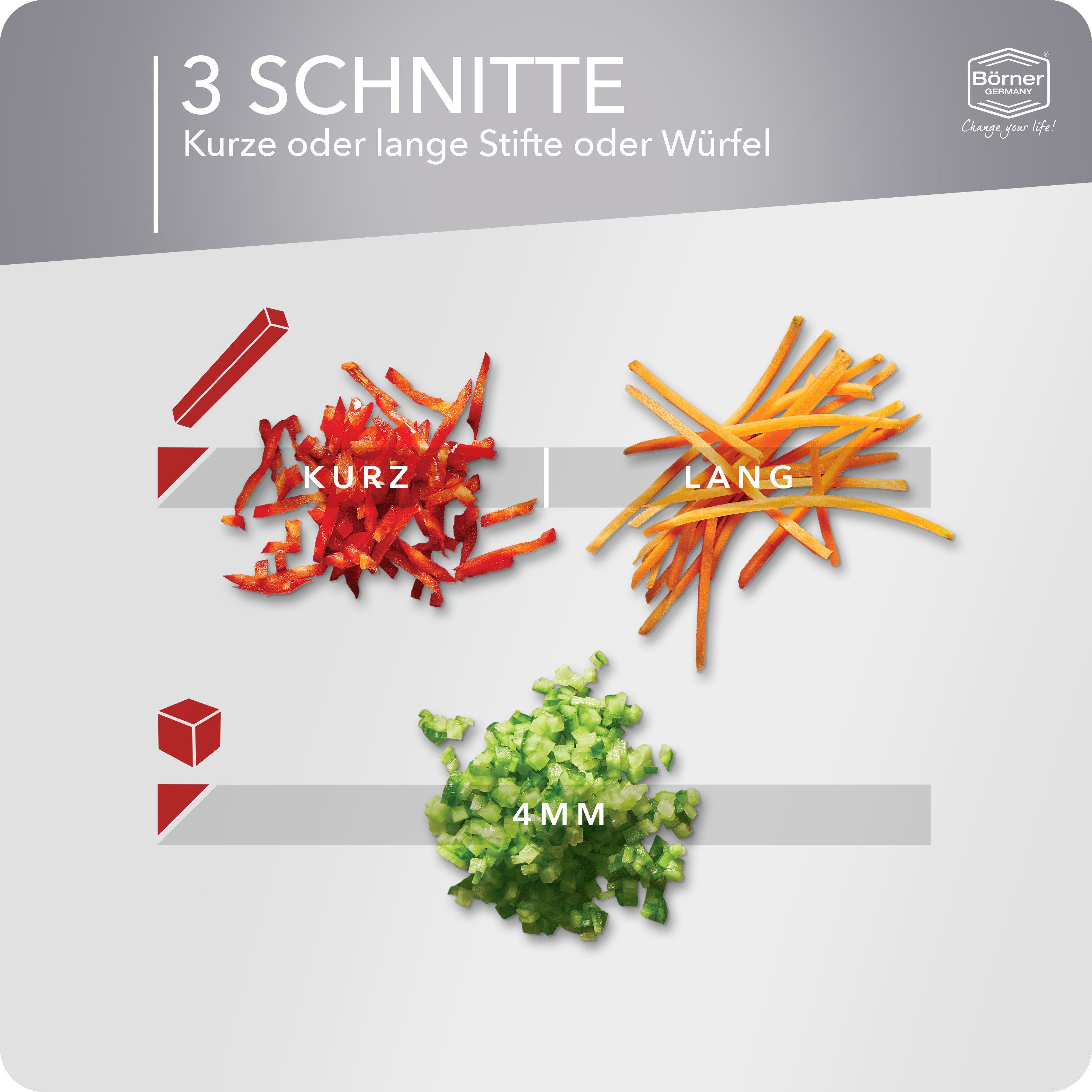 Börner Gemüsehobel Multi Dicer und Julienne Gemüseschneider