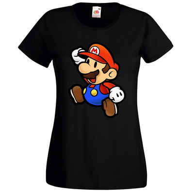 Youth Designz T-Shirt Mario Damen T-Shirt mit Retro Gaming Print