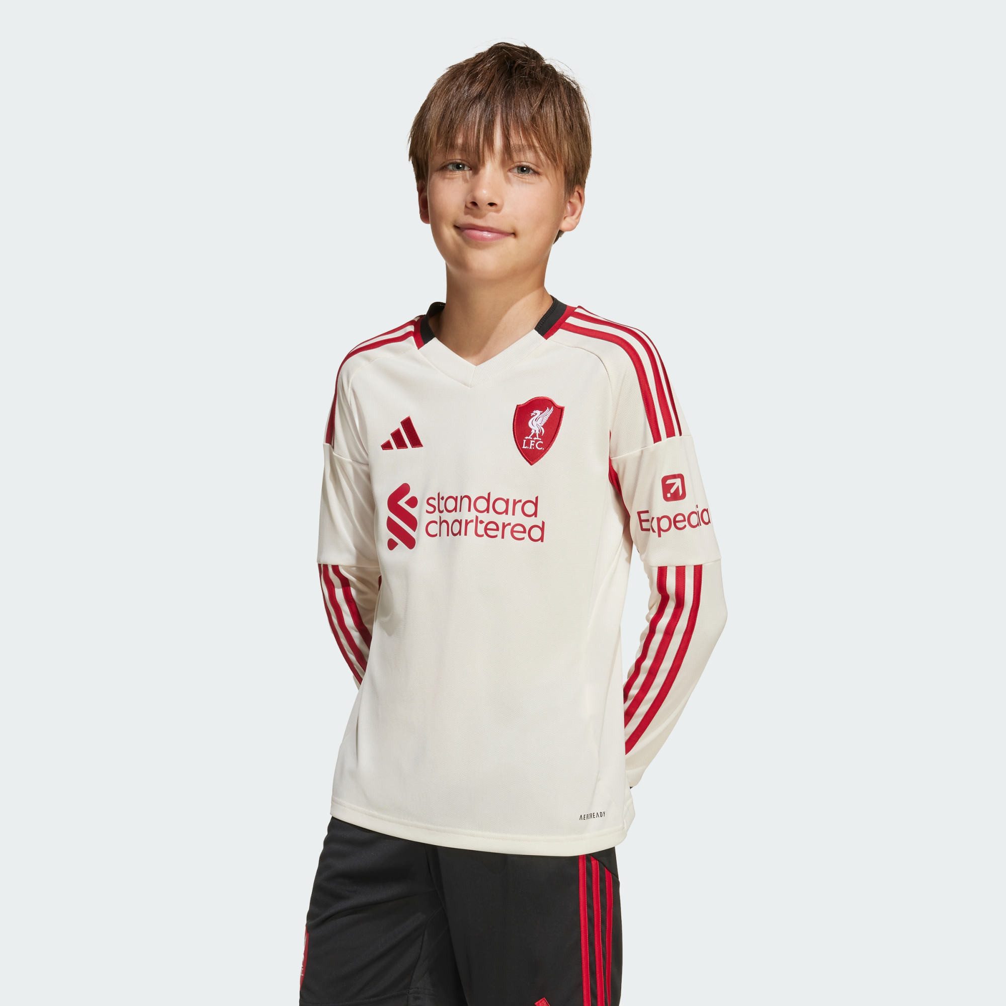 Fußballtrikot LIVERPOOL FC 25/26 LONG SLEEVE KIDS AUSWÄRTSTRIKOT