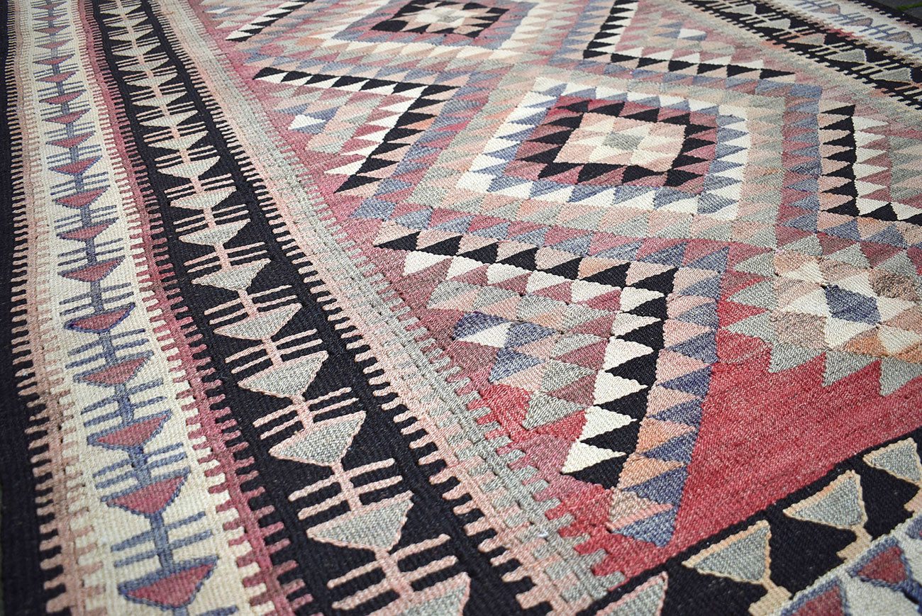 KUHFELL online & NOMAD Orientteppich Vintage Kelim kurdischer Nomaden Teppich Läufer 525 x 165 cm Unikat