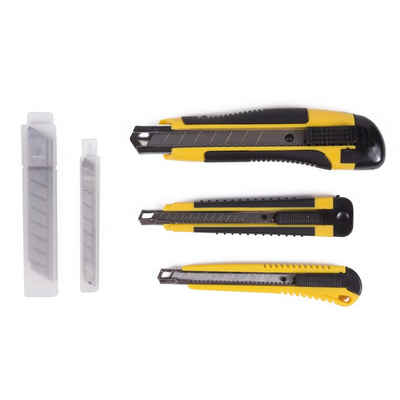 BENSON Cutter Cuttermesser 26 tlg, (Werkzeug Messer, 26 St., Schneiden Schneidewerkzeug), 3 Abbrechmesser