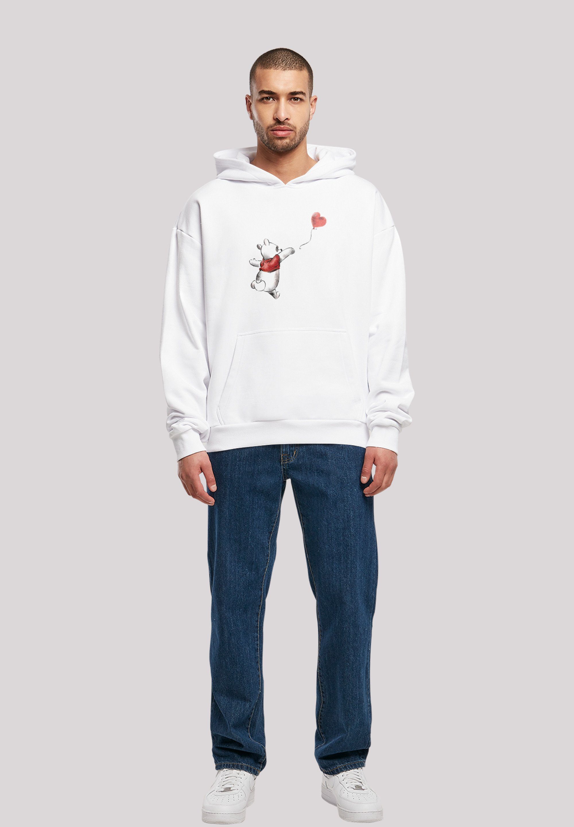 Balloon Sweatshirt F4NT4STIC Herren,Premium Disney & weiß Winnie The Merch,Oversize,Kapuzenpullover,Bedruckt Pooh