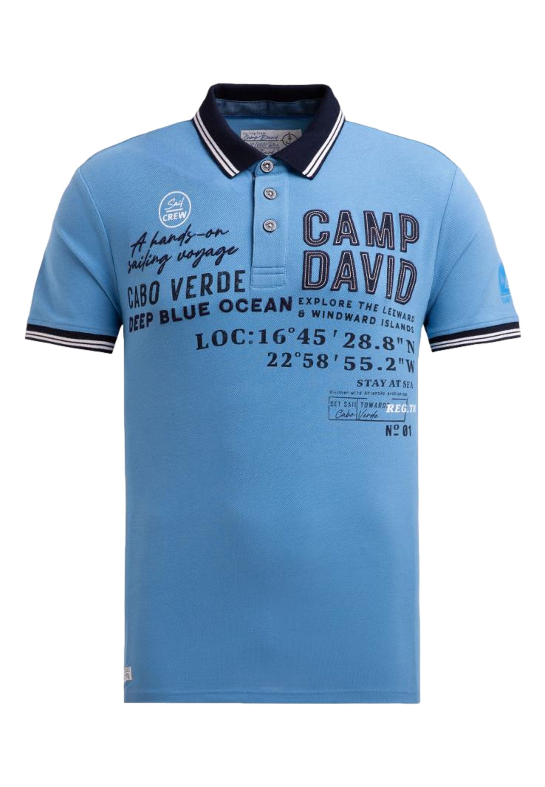 CAMP DAVID Poloshirt Poloshirt Cabo Verde Kurzarmshirt mit Polokragen (1-tlg., 1)