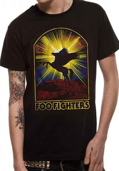 coole-fun-t-shirts Print-Shirt Foo Fighters Flying Horse T-Shirt Schwarz S M L XL XXL FooFighters Bandshirt