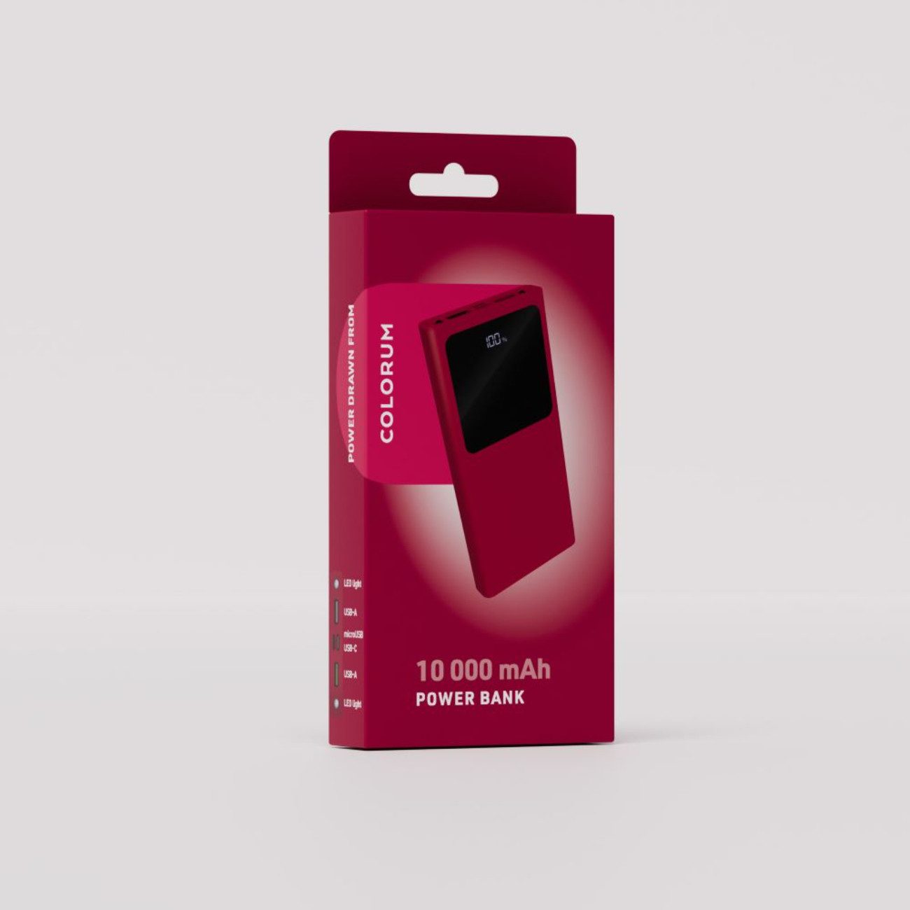 Forever Colorum Powerbank Colorum CPB10-02 10000 mAh (5, 9, 12 V), Powerbank 10000 mAh mit 22,5 W PD + QC Schnellladung