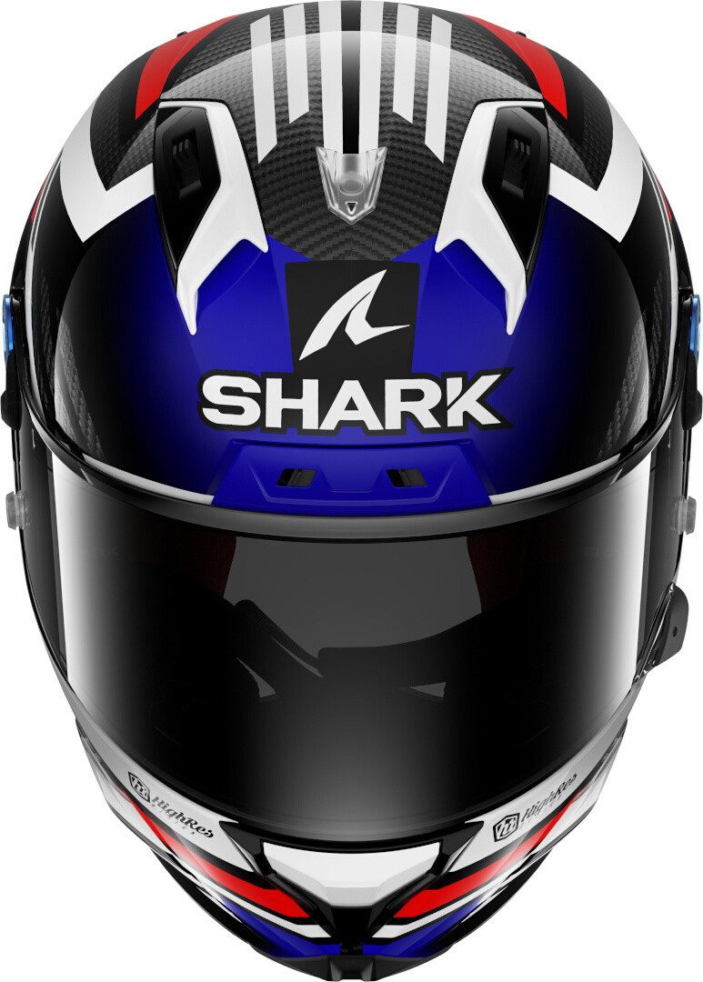 SHARK HELMETS Motorradhelm SHARK AERON GP FIM FIRSTLAP Carbon, Blue Red DBR, Gr. M