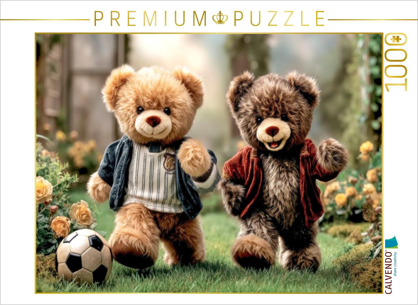 CALVENDO Puzzle CALVENDO Puzzle Fußballspielen ist einfach toll, 1000 Teile Lege-Größ, 1000 Puzzleteile