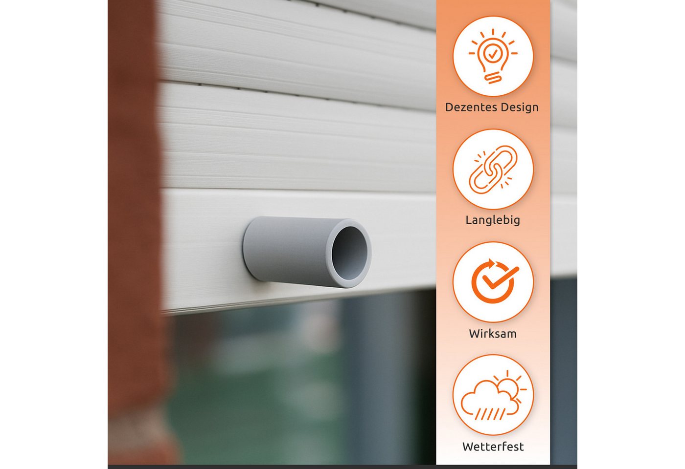 Thumbnail - ECENCE Rollladen-Anschlagstopper 20er Set Anschlag-Puffer Grau Stopper für 40mm, 20-St.