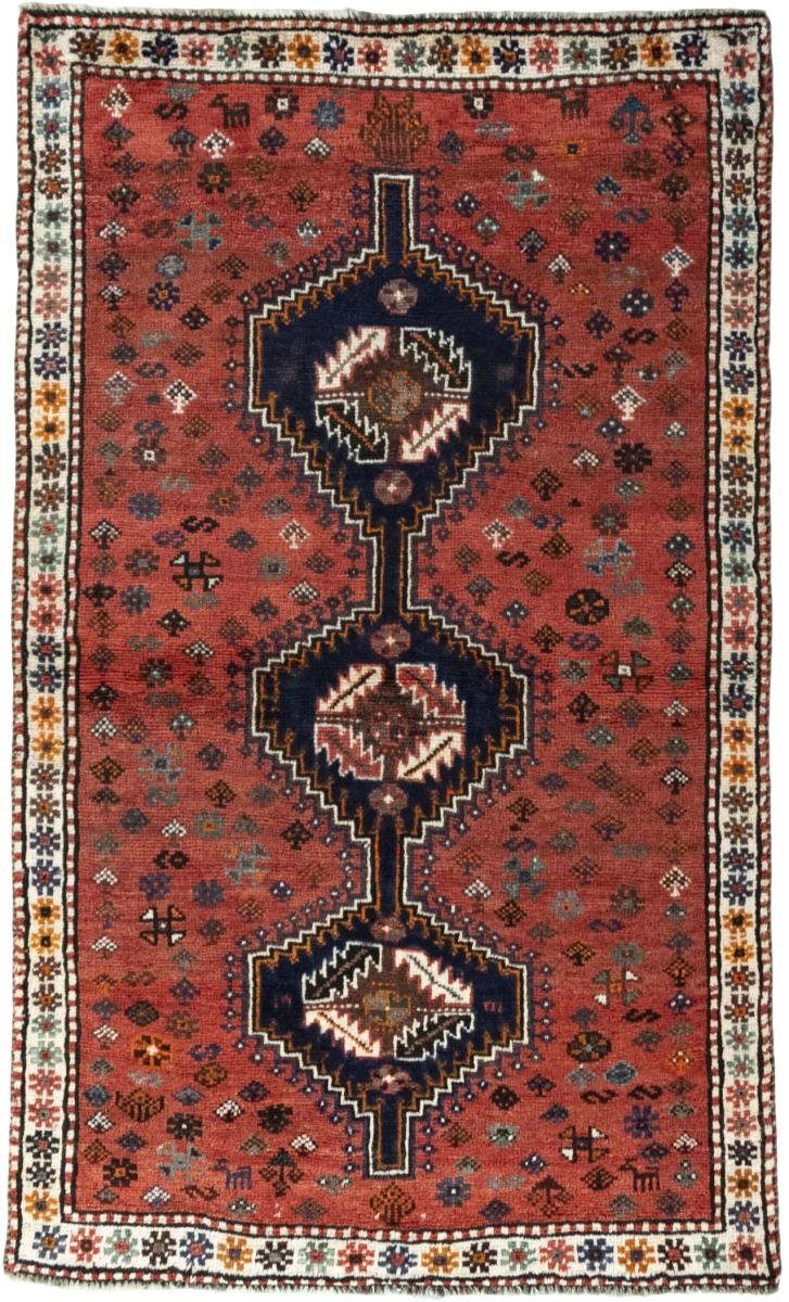 Orientteppich Shiraz 114x188 Handgeknüpfter Orientteppich / Perserteppich, Nain Trading, rechteckig, Höhe: 10 mm