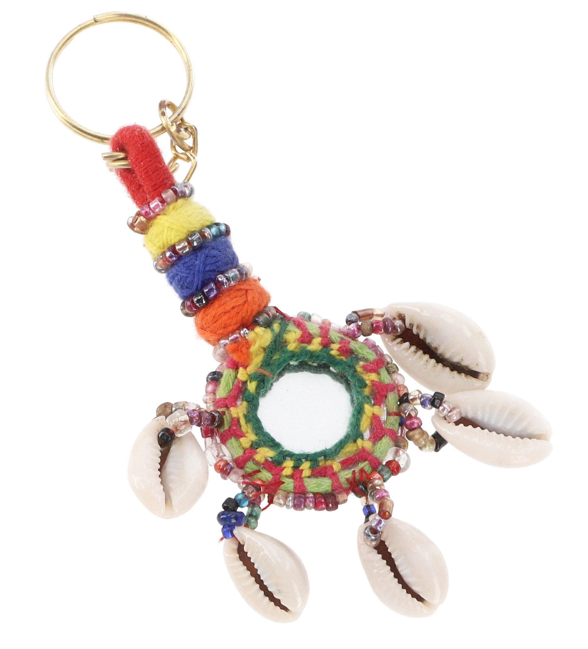Guru-Shop Schlüsselanhänger Bunter indischer Schlüsselanhänger, Boho Unikat..