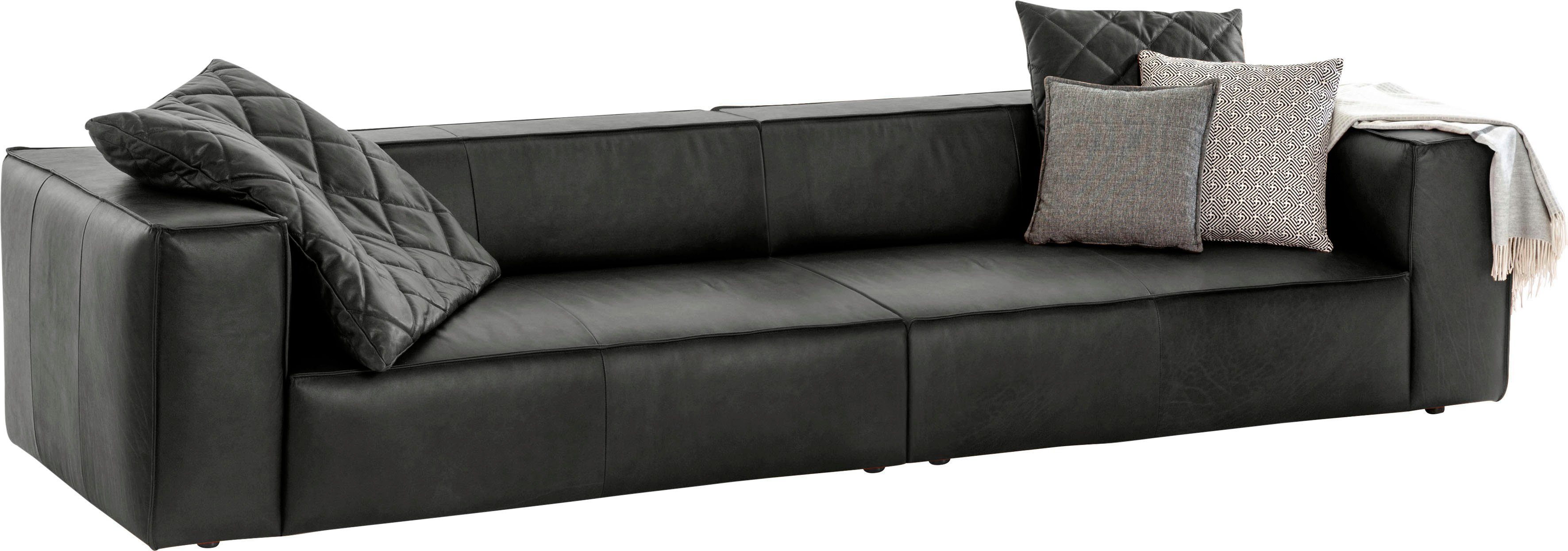 W.SCHILLIG 4-Sitzer around-the-block Mega Sofa, viel Platz, Breite 300cm, bequem, mit eleganter Biese, mit Federkern