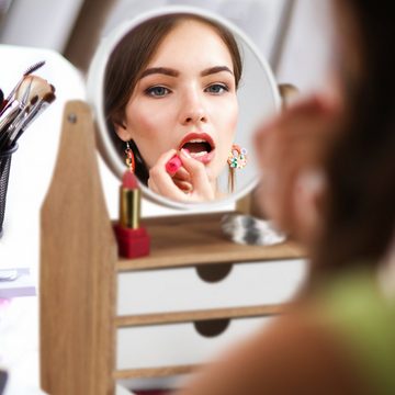 relaxdays Make-Up Organizer Schminkaufsatz mit Spiegel