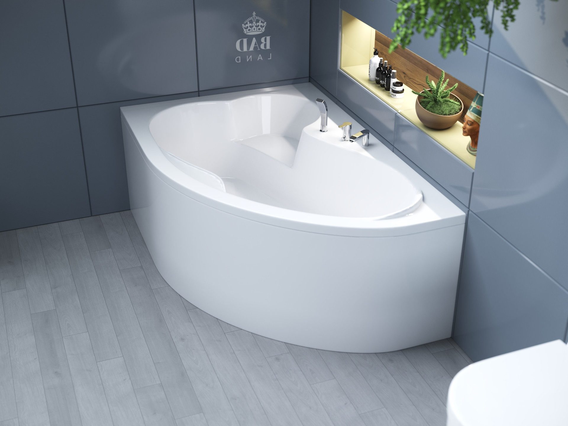 KOLMAN Badewanne Eckbadewanne Mega 160x105, (Links/Rechts), günstig online kaufen