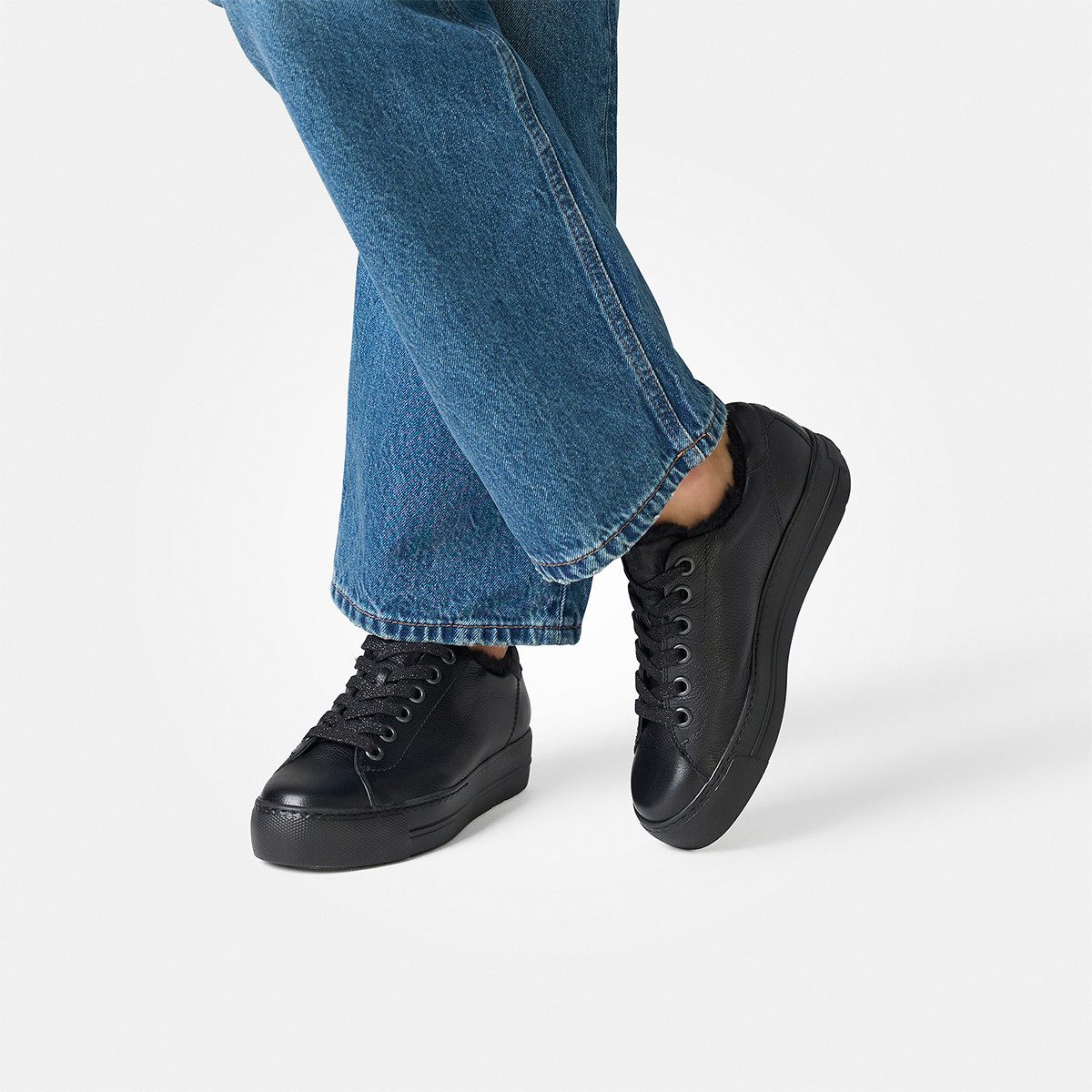 Paul Green Paul Green 5171-048, Warmfutter, Schnürschuhe, Schwarz, Damen Schnürschuh