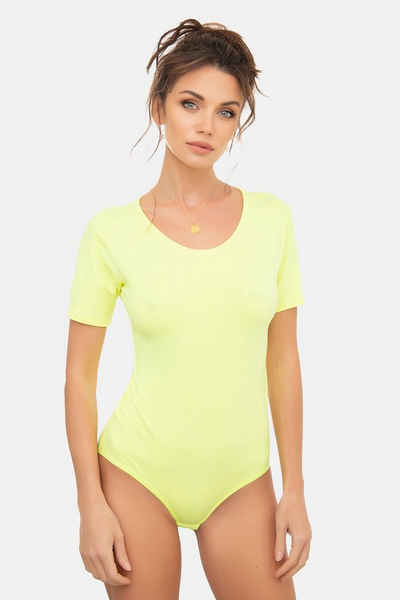 Evoni Body Damen Kurzarmbody Rundhals Bodysuit