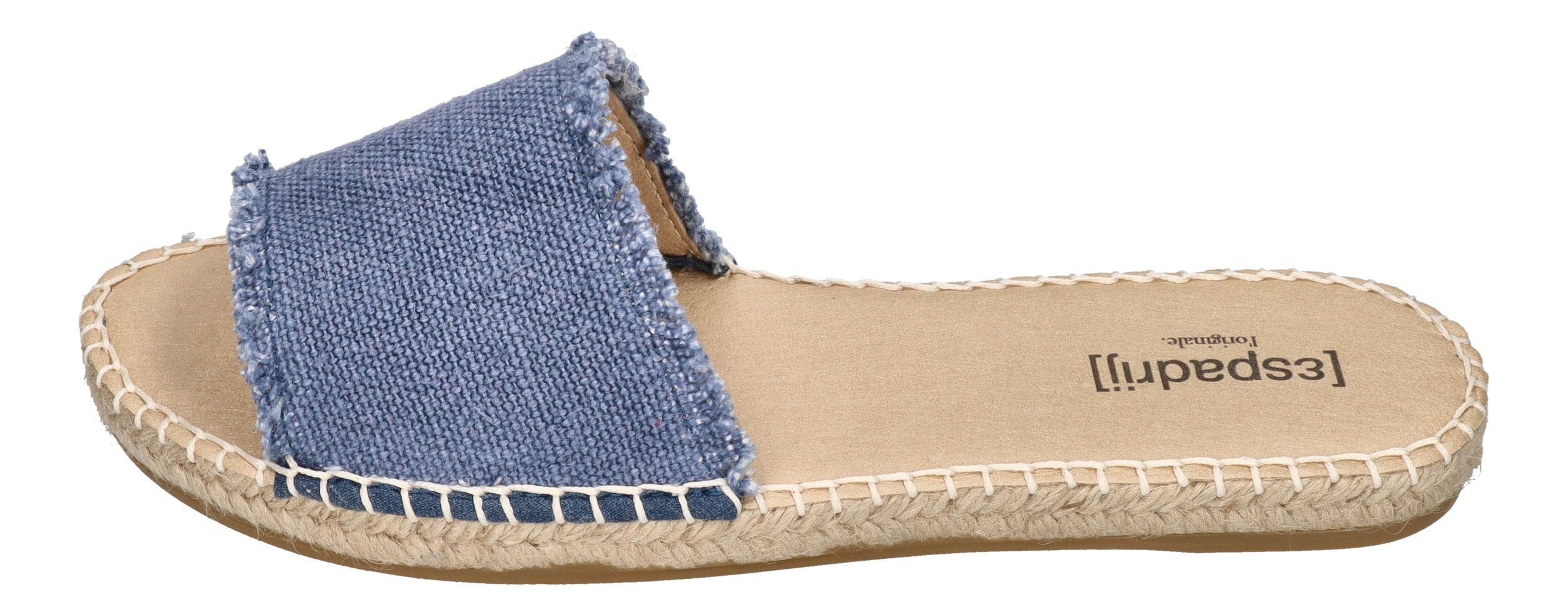 espadrij l´originale PLAGE LINEN Pantolette Dusty Blue