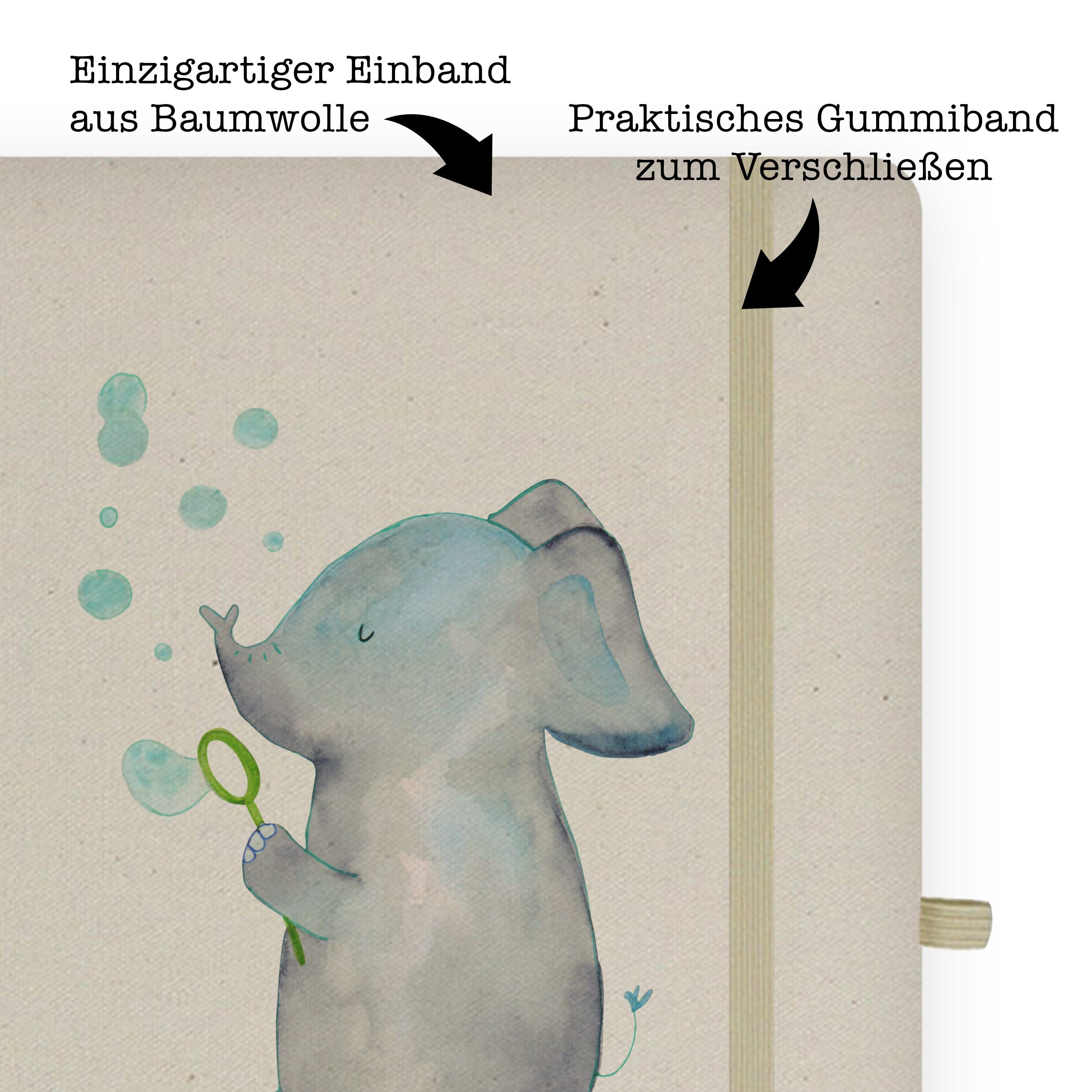 Elefant Liebesbewei Notizheft, Mrs. Mr. Notizbuch Mr. Panda & - Geschenk, - & Transparent Panda Seifenblasen Mrs.