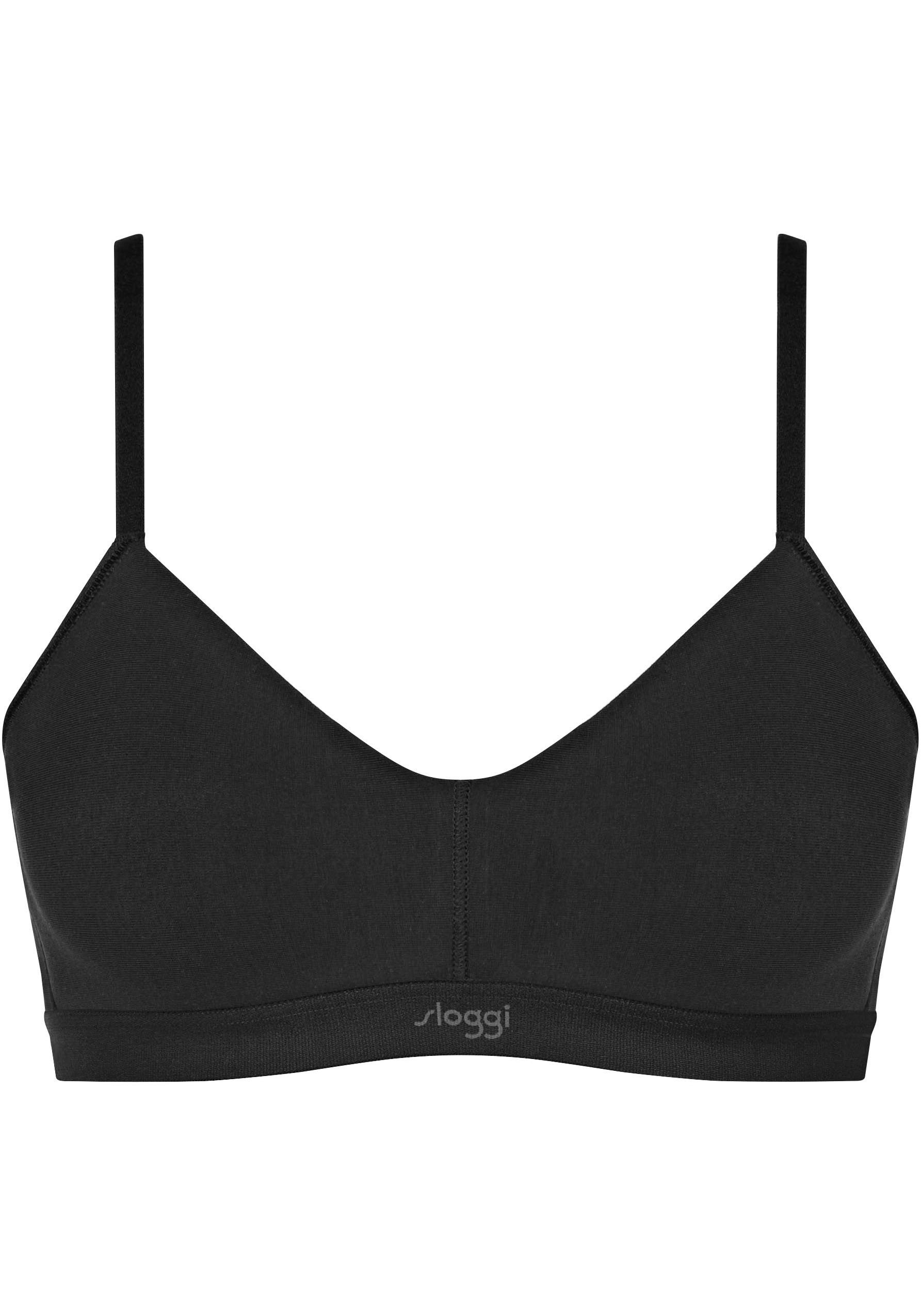 sloggi Schalen-BH EVER Ease temperaturausgleichend, V-Ausschnitt, weich, Baumwollmischung