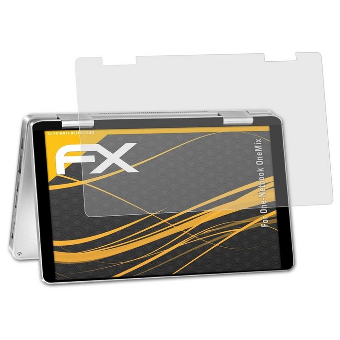 atFoliX Schutzfolie für One-Netbook OneMix (2 Folien) Entspiegelnd und stoßdämpfend