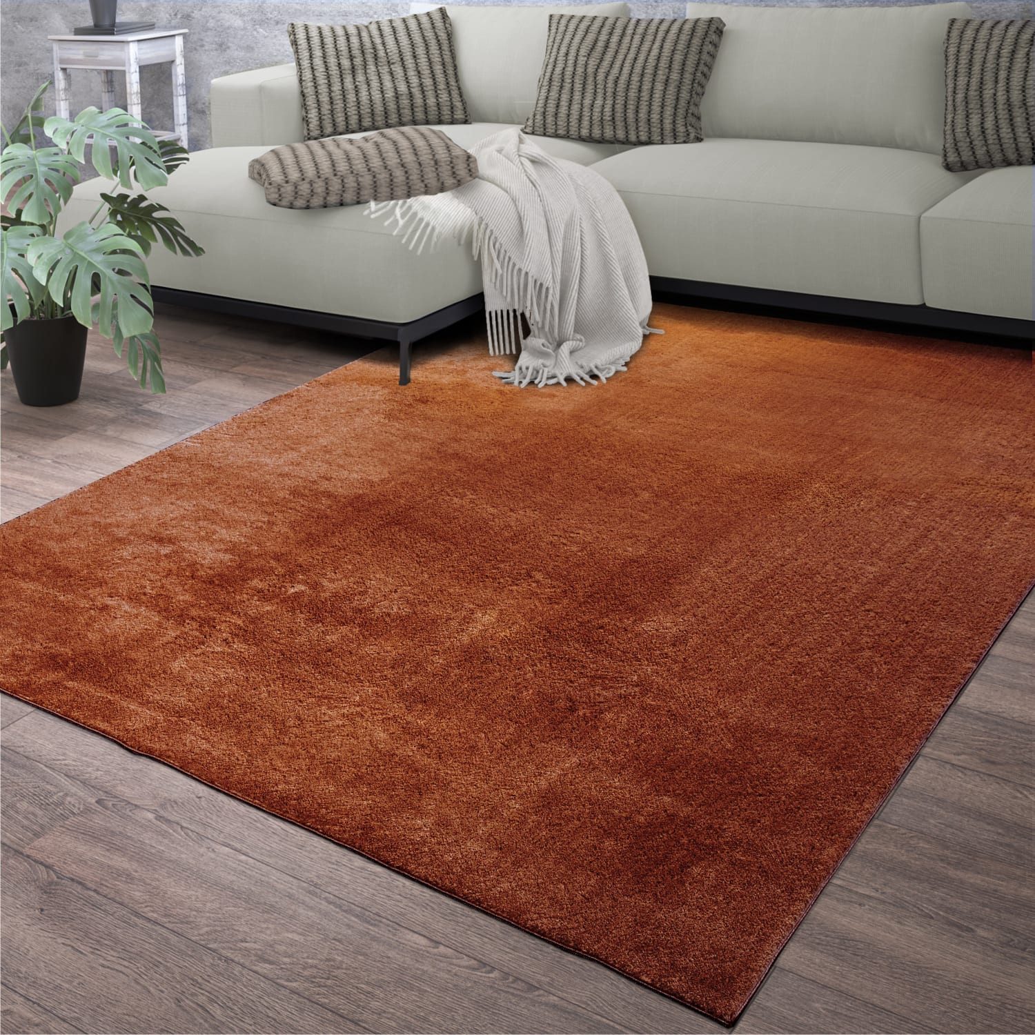 TT Home Teppich, Rechteckig, Höhe: 14 mm, Wohnzimmer Kurzflor Einfarbig Mod günstig online kaufen